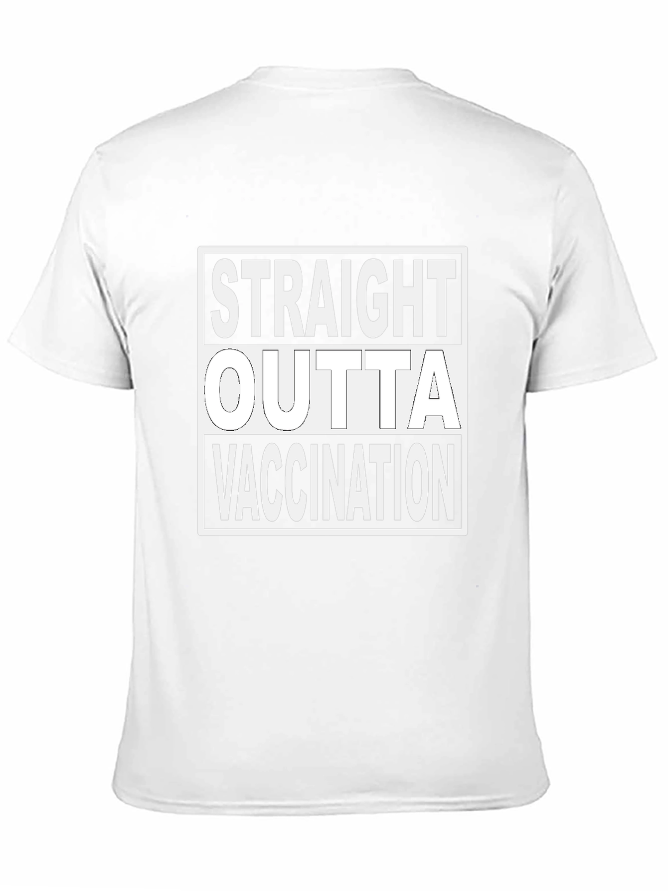 Black Straight Outta Vaccination T-Shirt Funny Vaccinated Tee view 11