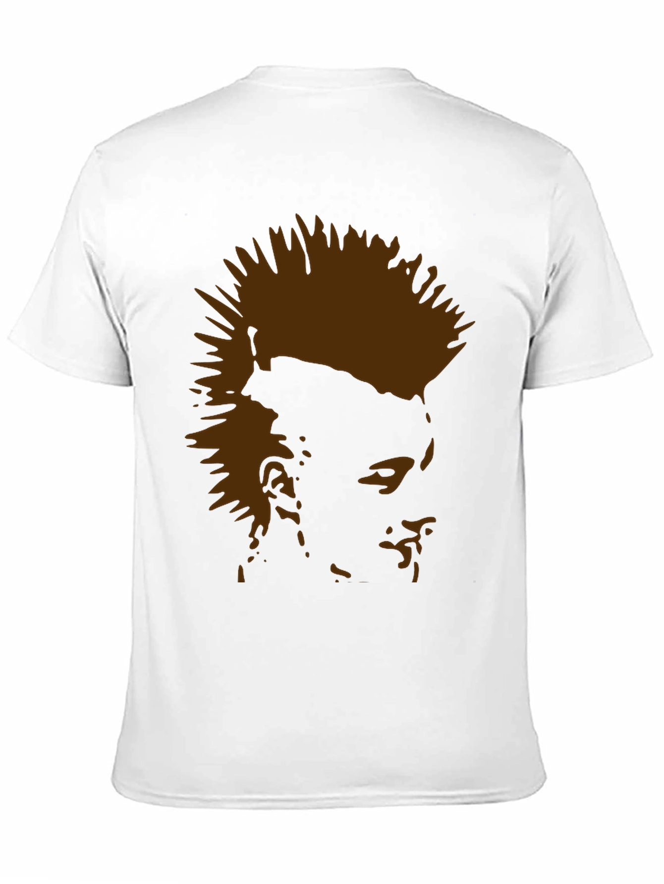 Black Punk Silhouette Graphic Tee - Black Cotton T-Shirt view 11