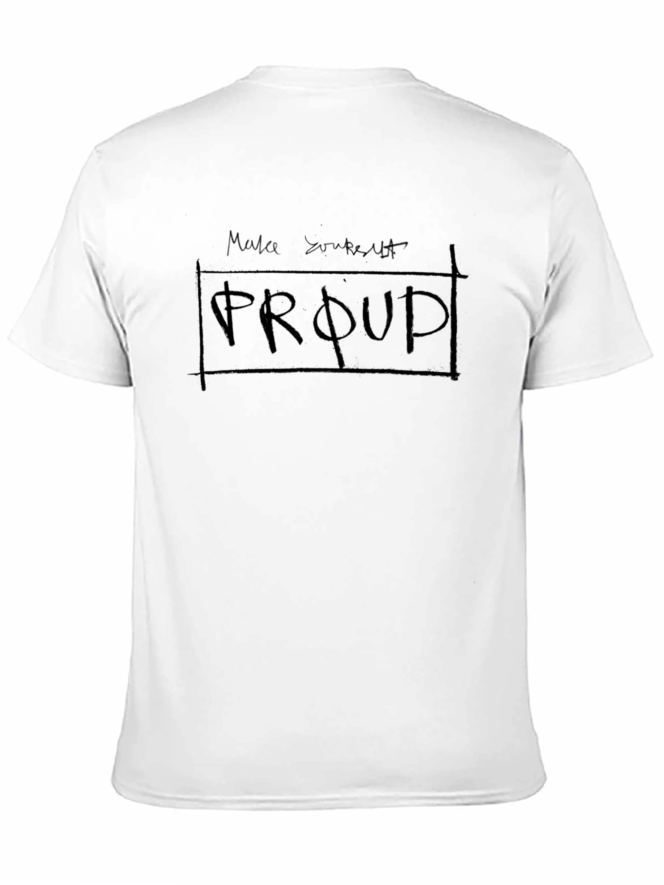 Black "Proud" Graphic Print Black T-Shirt view 11