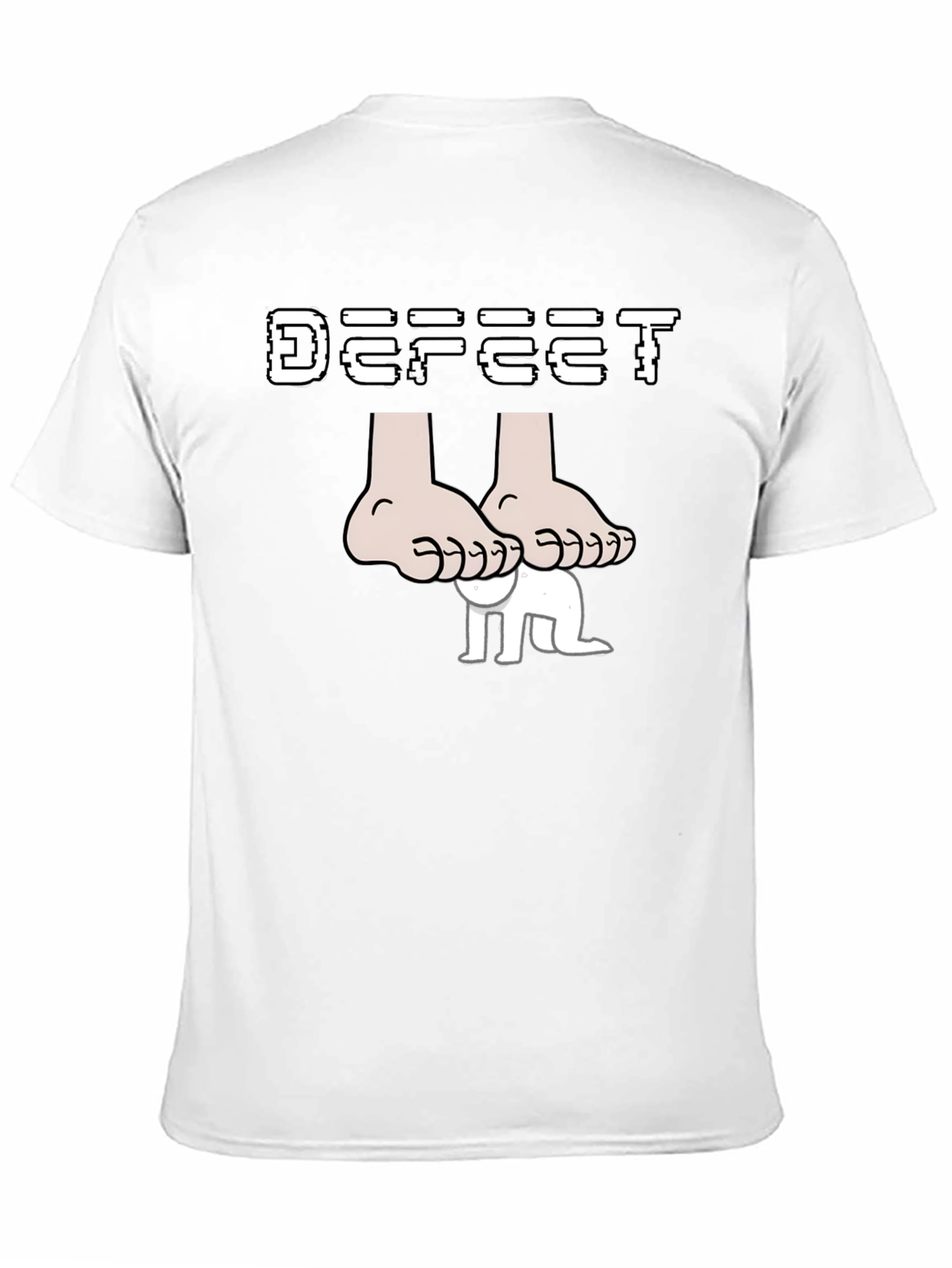 Black Defeet Funny Graphic T-Shirt view 11