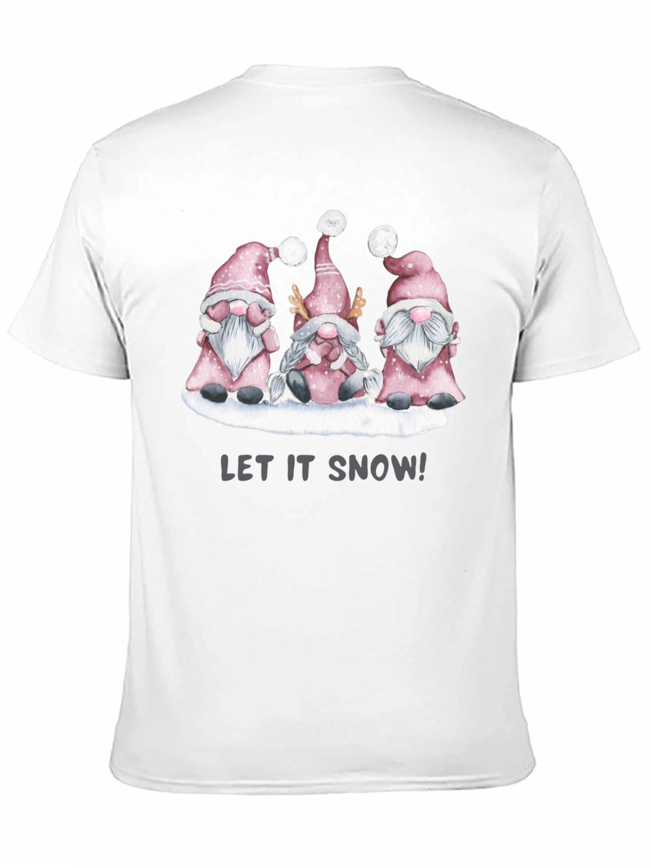 Black Let It Snow Gnomes T-Shirt view 11