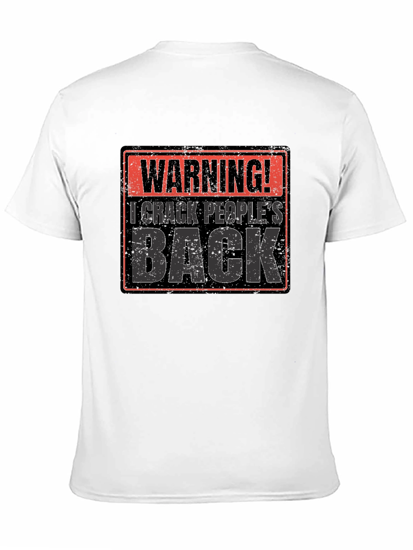 Black Warning! I Crack People's Back Funny T-Shirt view 11