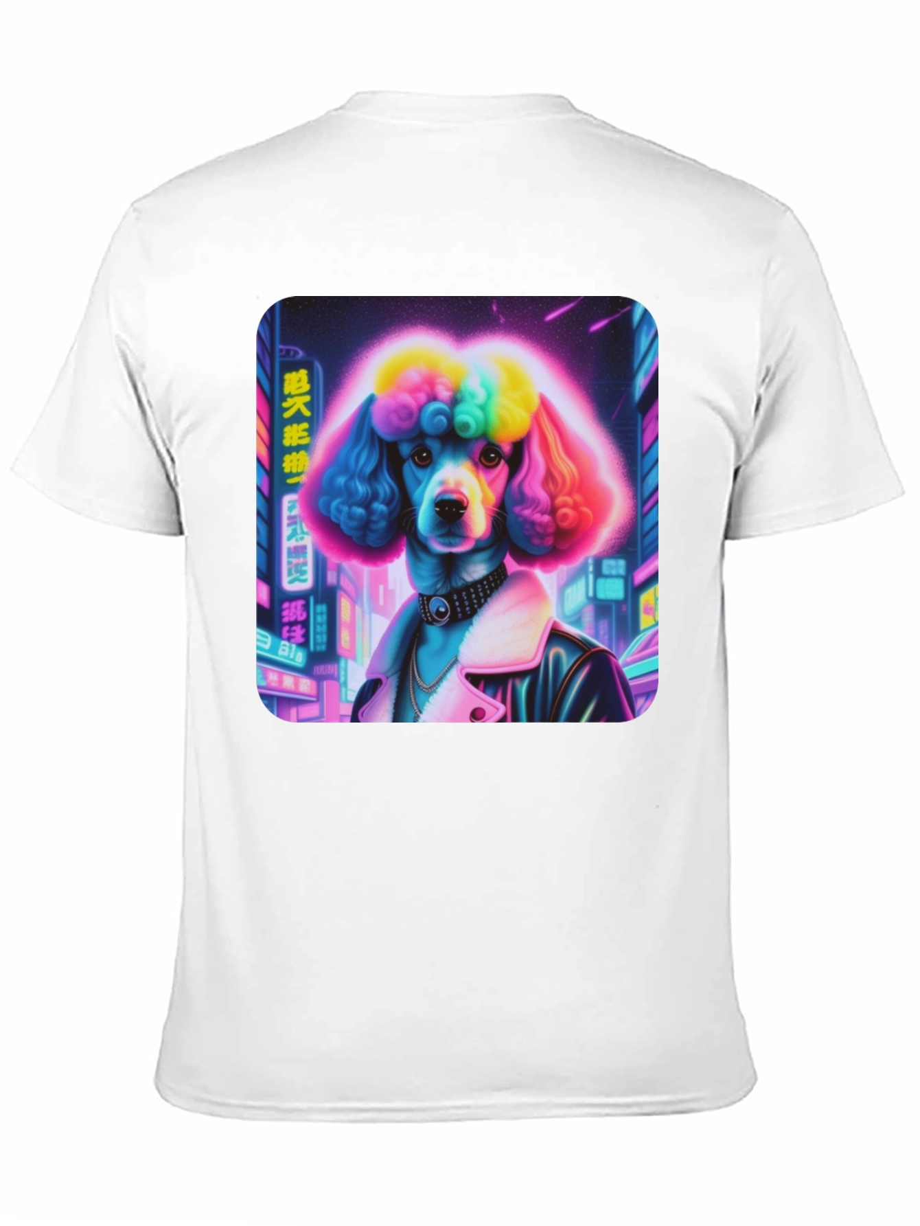 Black Cyberpunk Poodle Graphic Tee view 11