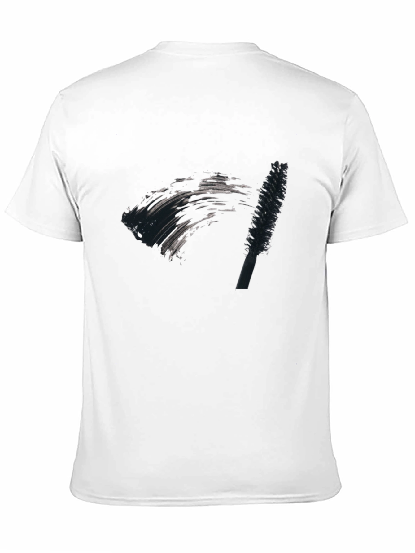 Black Mascara Brush Graphic Tee - Unisex Black T-Shirt view 11