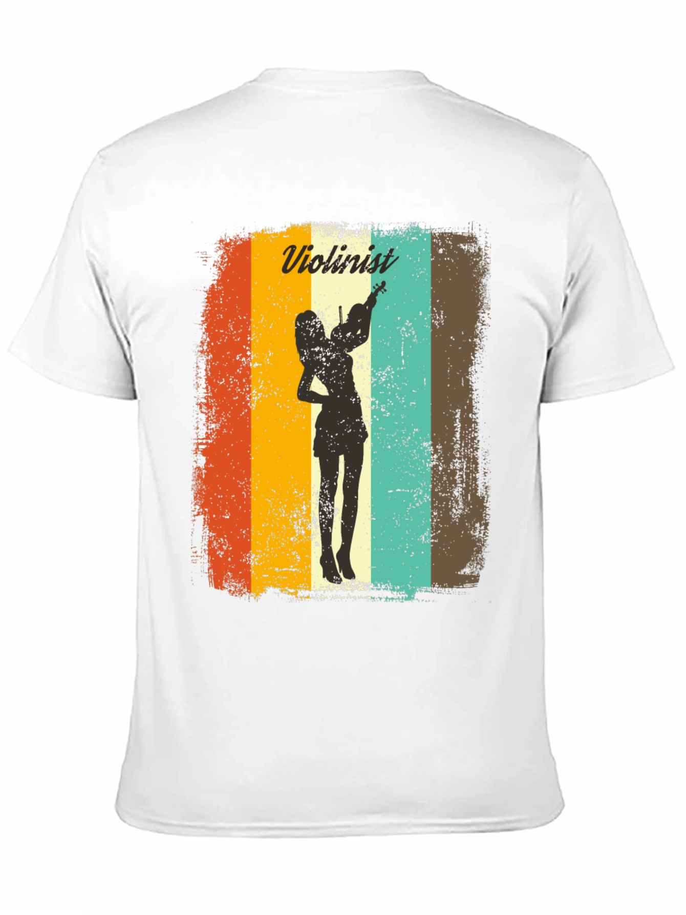 Black Violinist Retro Graphic Tee - Musician Style view 11