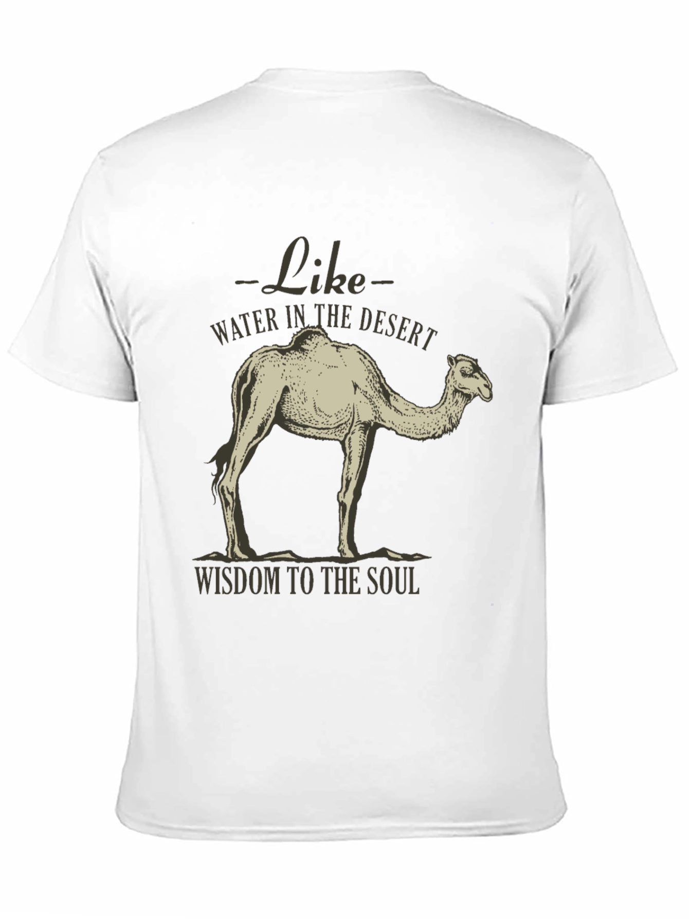 Black Camel Desert Wisdom Graphic T-Shirt view 11