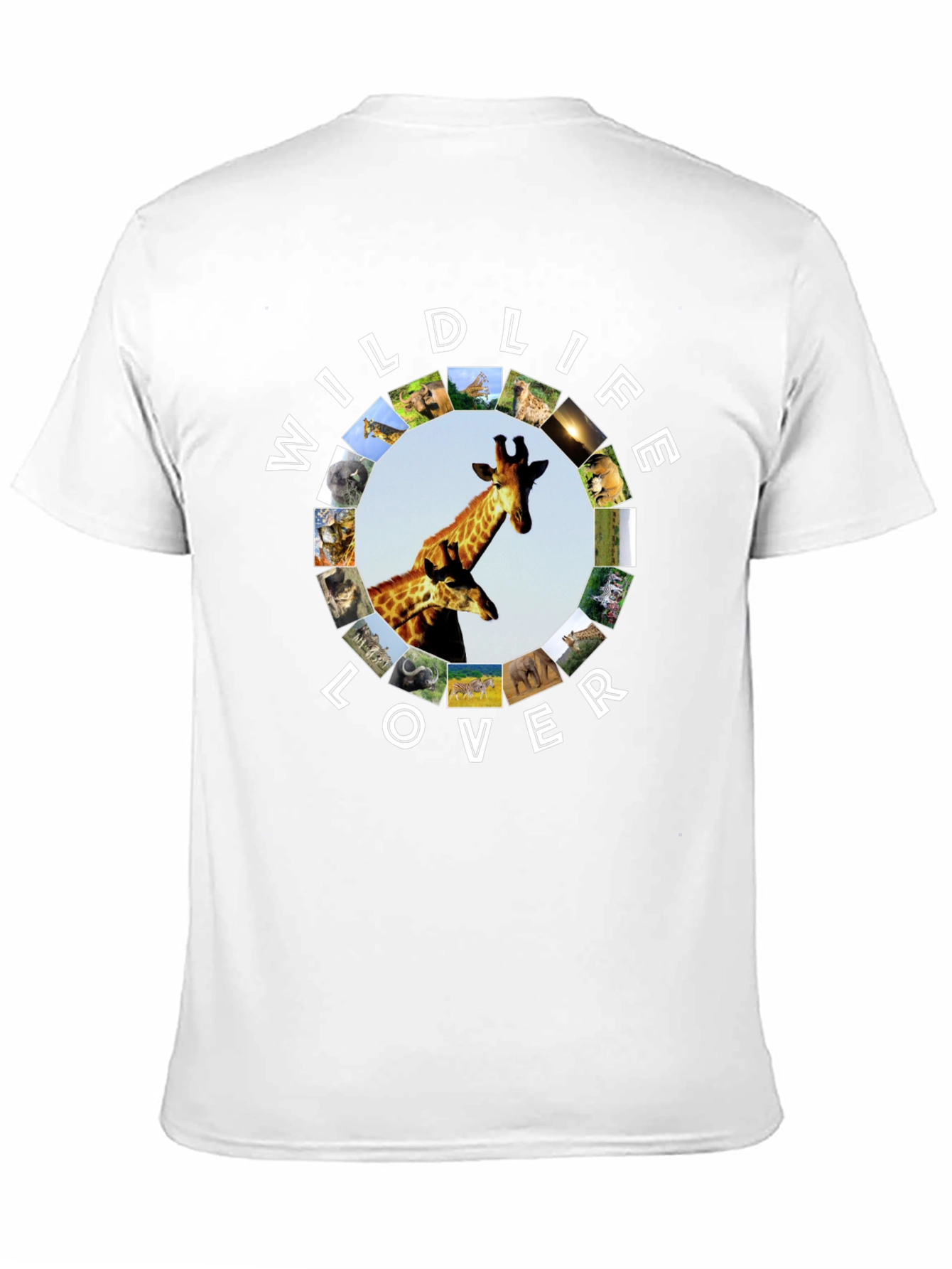 Wildlife Lover Graphic T-Shirt - Animal Circle Design - 11