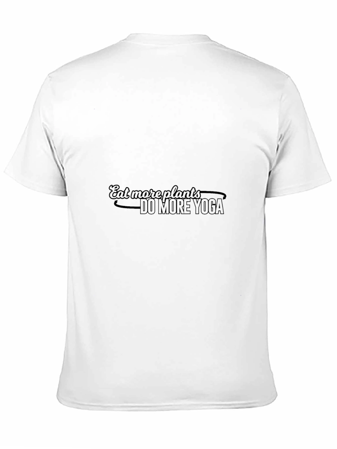 Black Eat More Plants, Do More Yoga T-Shirt view 11