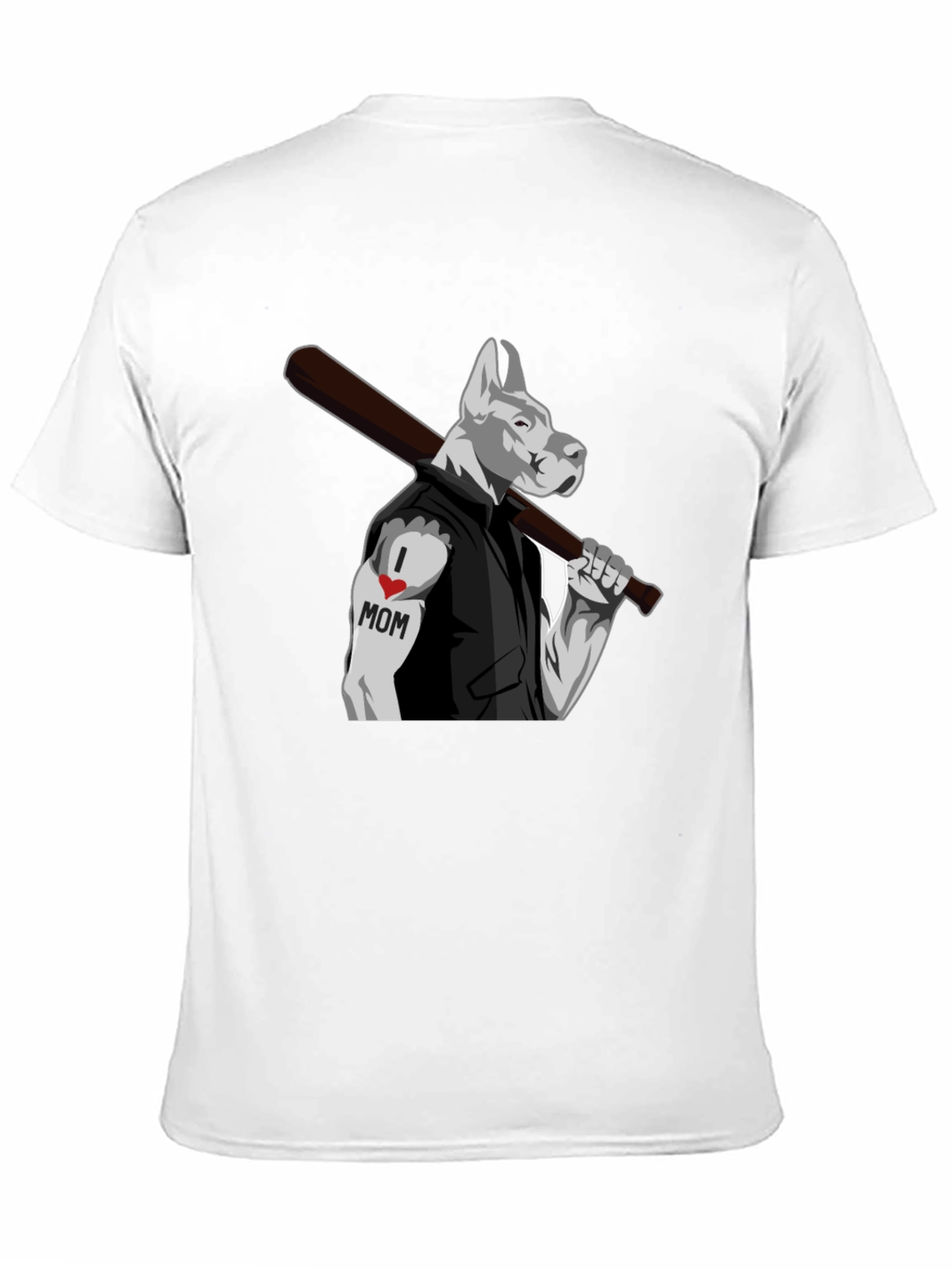 Dog 'I Love Mom' Tattoo T-Shirt - 11