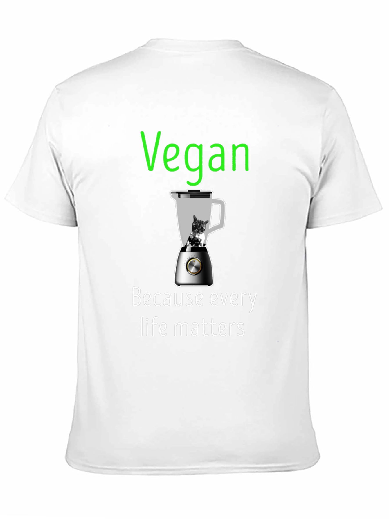 Black Vegan T-Shirt - Because Every Life Matters view 11