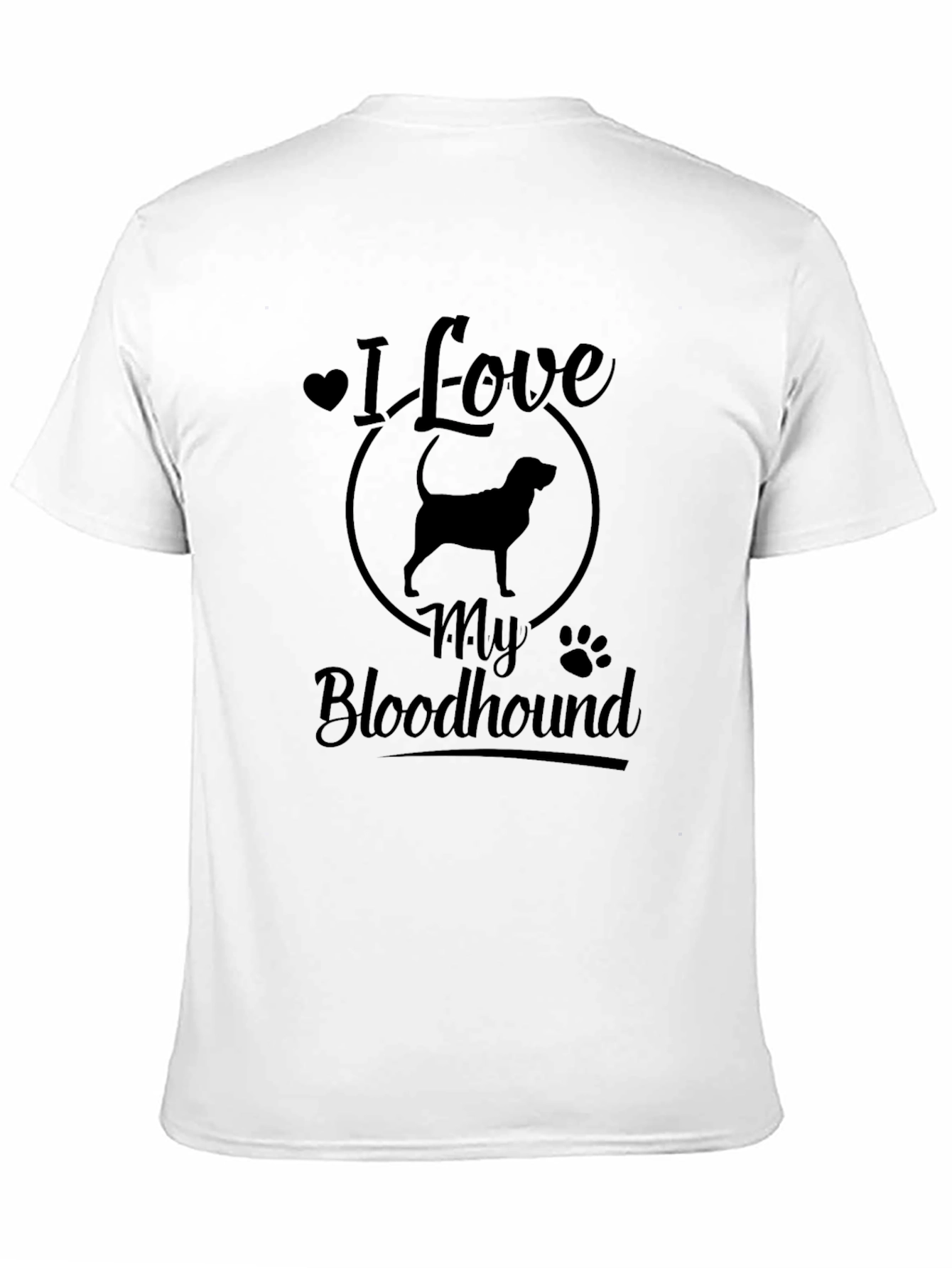 Black I Love My Bloodhound Black T-Shirt view 11
