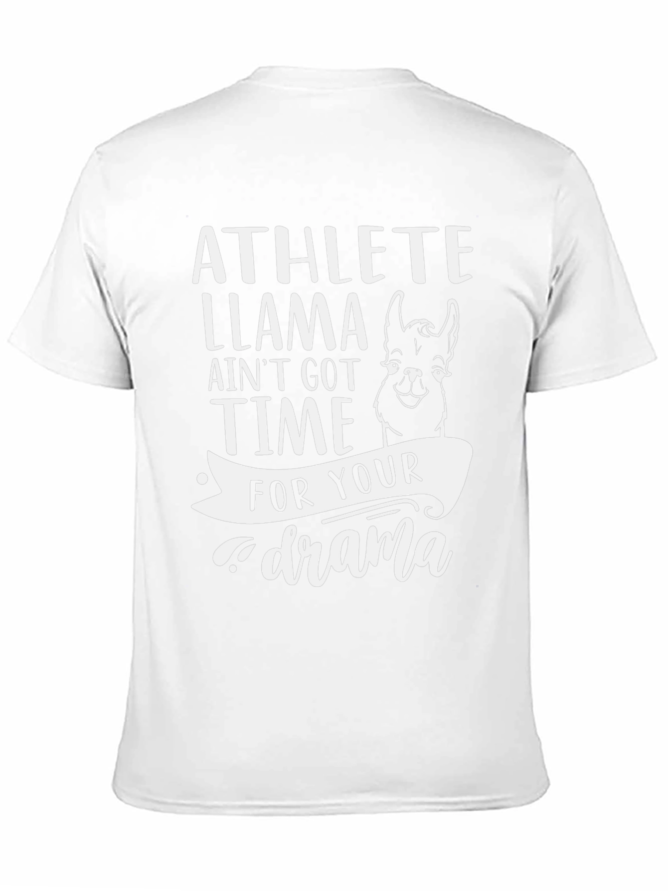 Black Athlete Llama Drama T-Shirt Funny Graphic Tee view 11