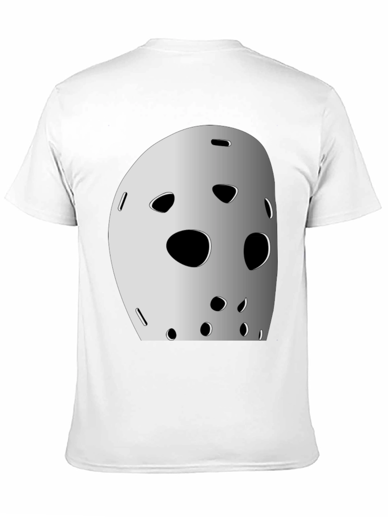 Black Hockey Mask Graphic Tee - Classic Horror Movie Style view 11