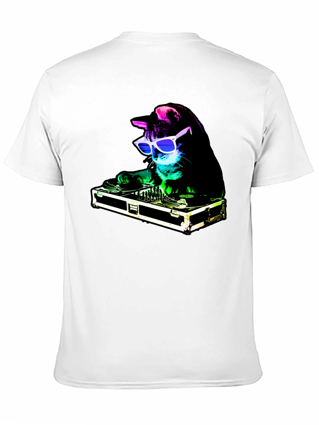 Black DJ Cat Graphic T-Shirt - Black view 11