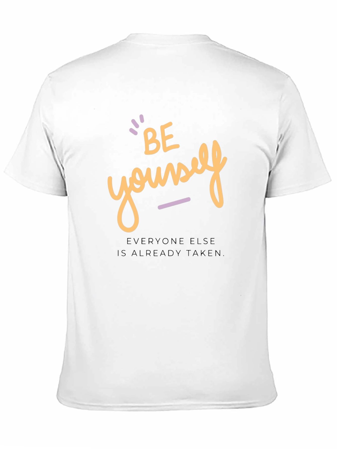 Black Be Yourself Graphic Tee - Trendy Black T-Shirt view 11