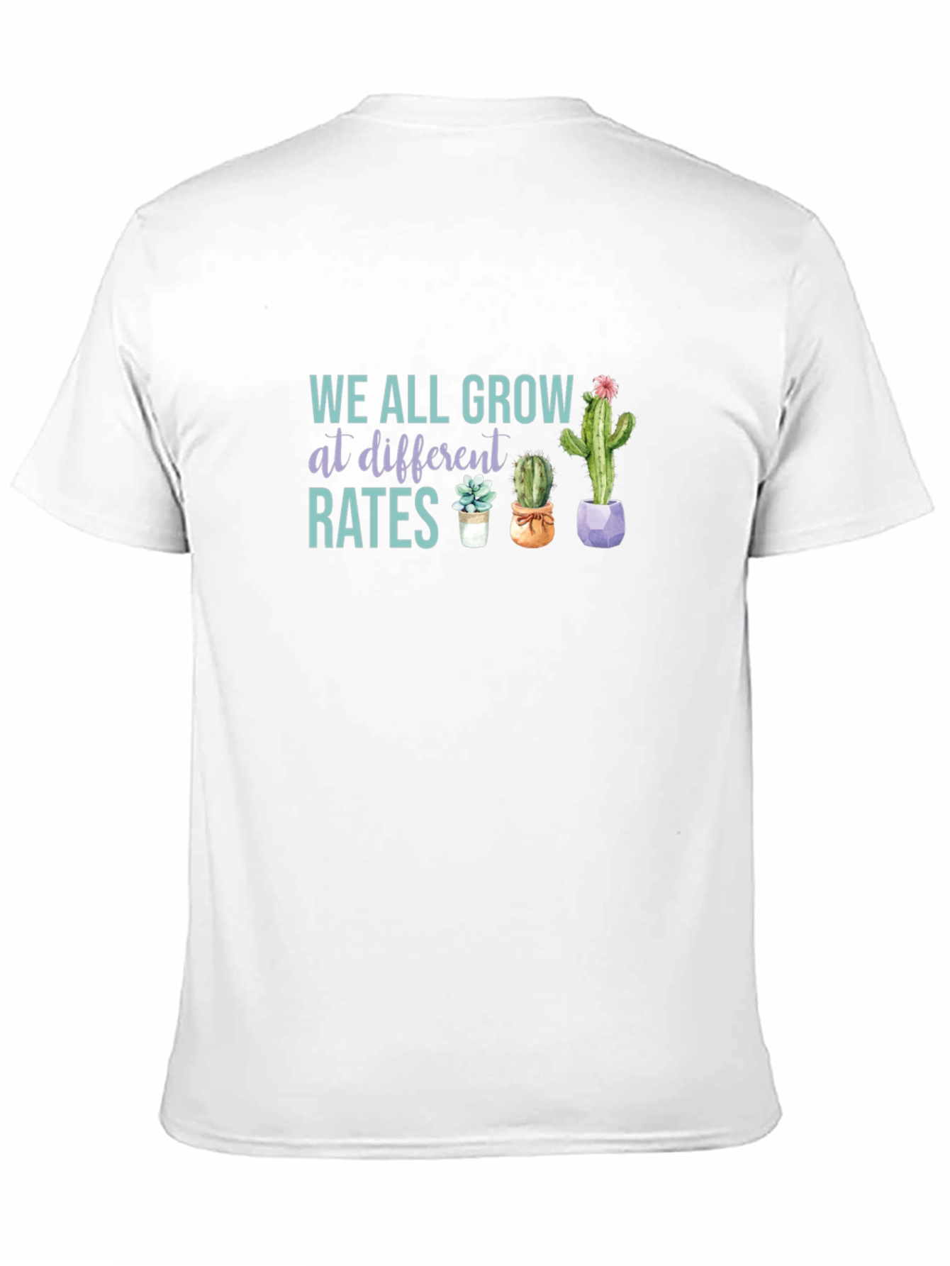 Black We All Grow at Different Rates Graphic Tee view 11