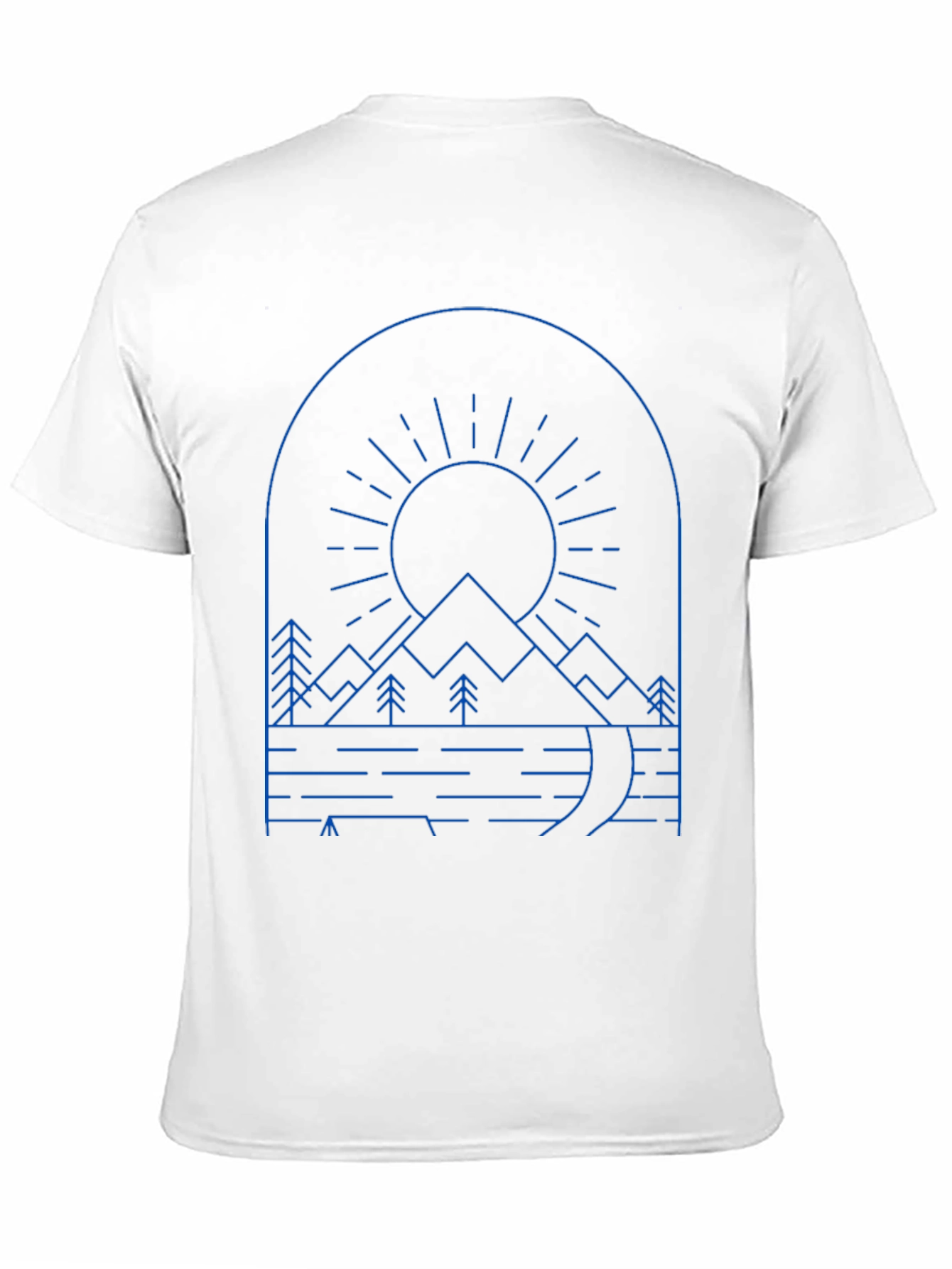 Black Modern Geometric Nature Graphic T-Shirt view 11