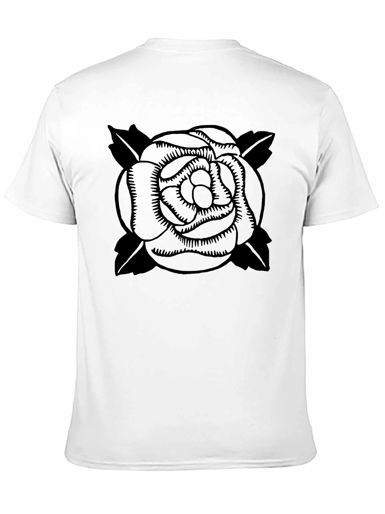 Black Black Rose Graphic Tee - Classic Style view 11