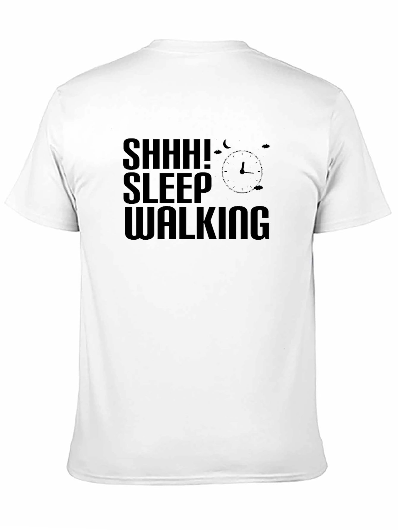 Black Shhh! Sleepwalking Graphic Tee - Soft Cotton Blend view 11
