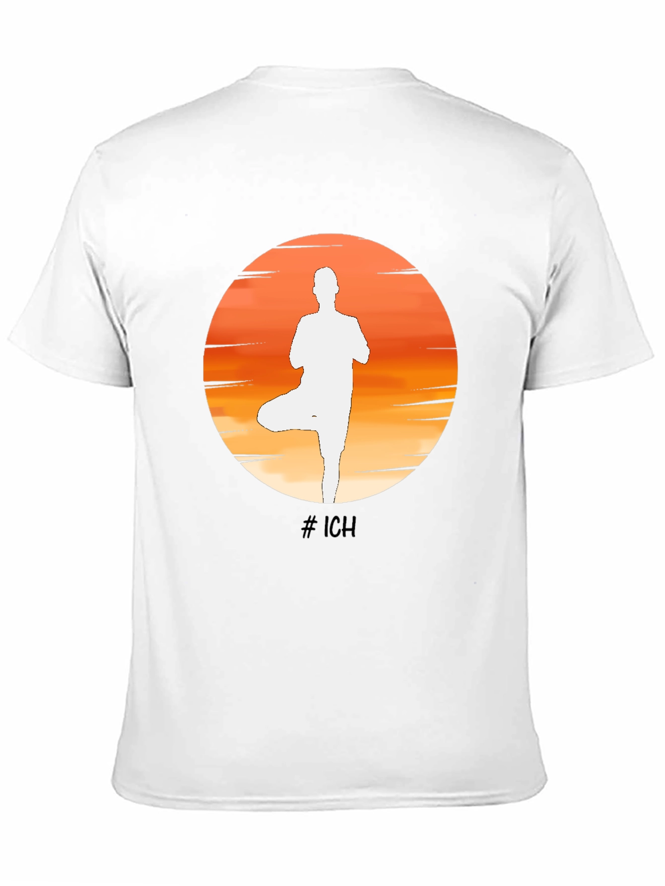 Black Yoga Pose Silhouette T-Shirt - Stylish Graphic Tee view 11