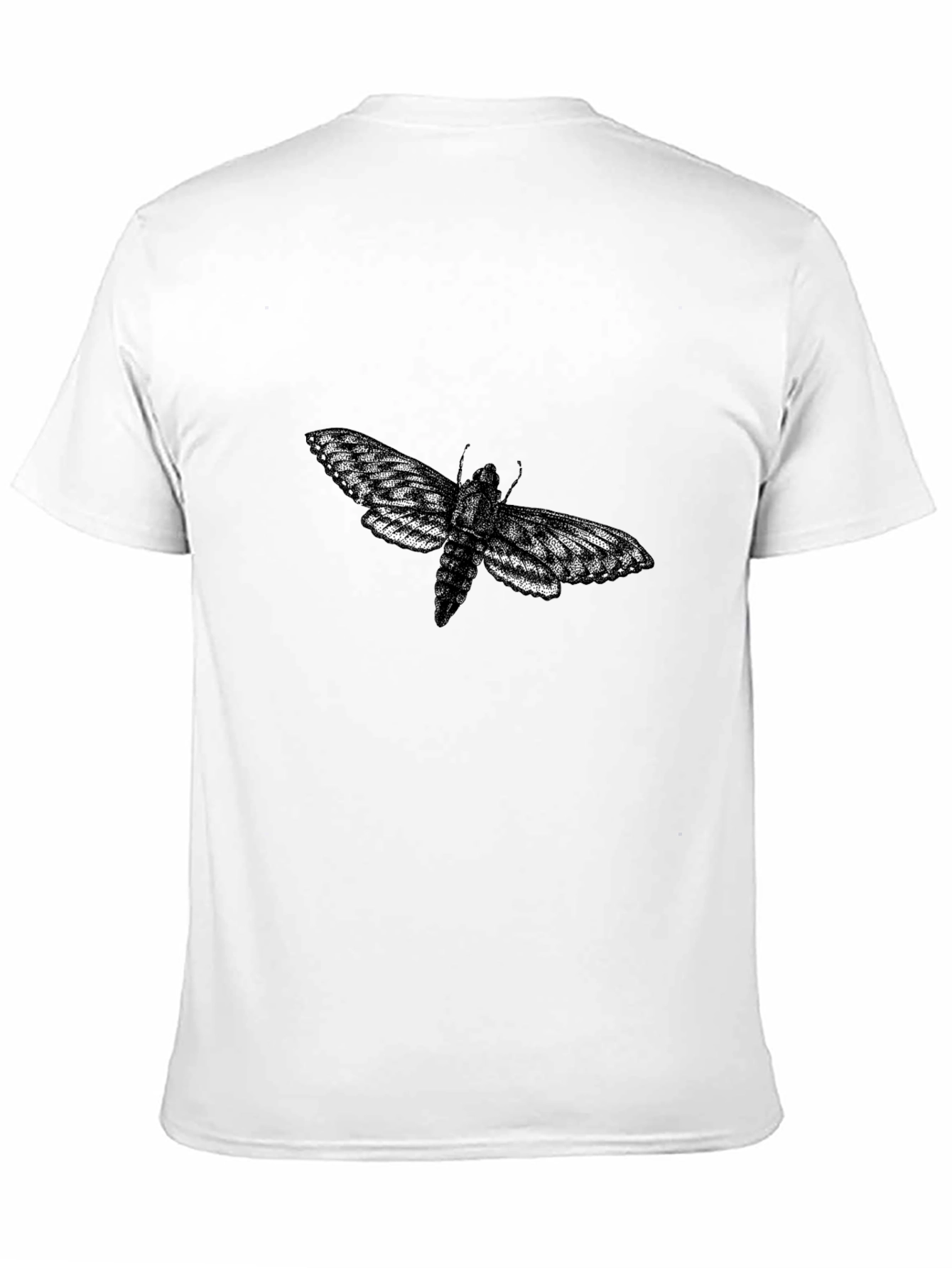 Black Moth Graphic Black T-Shirt - Unique Print view 11