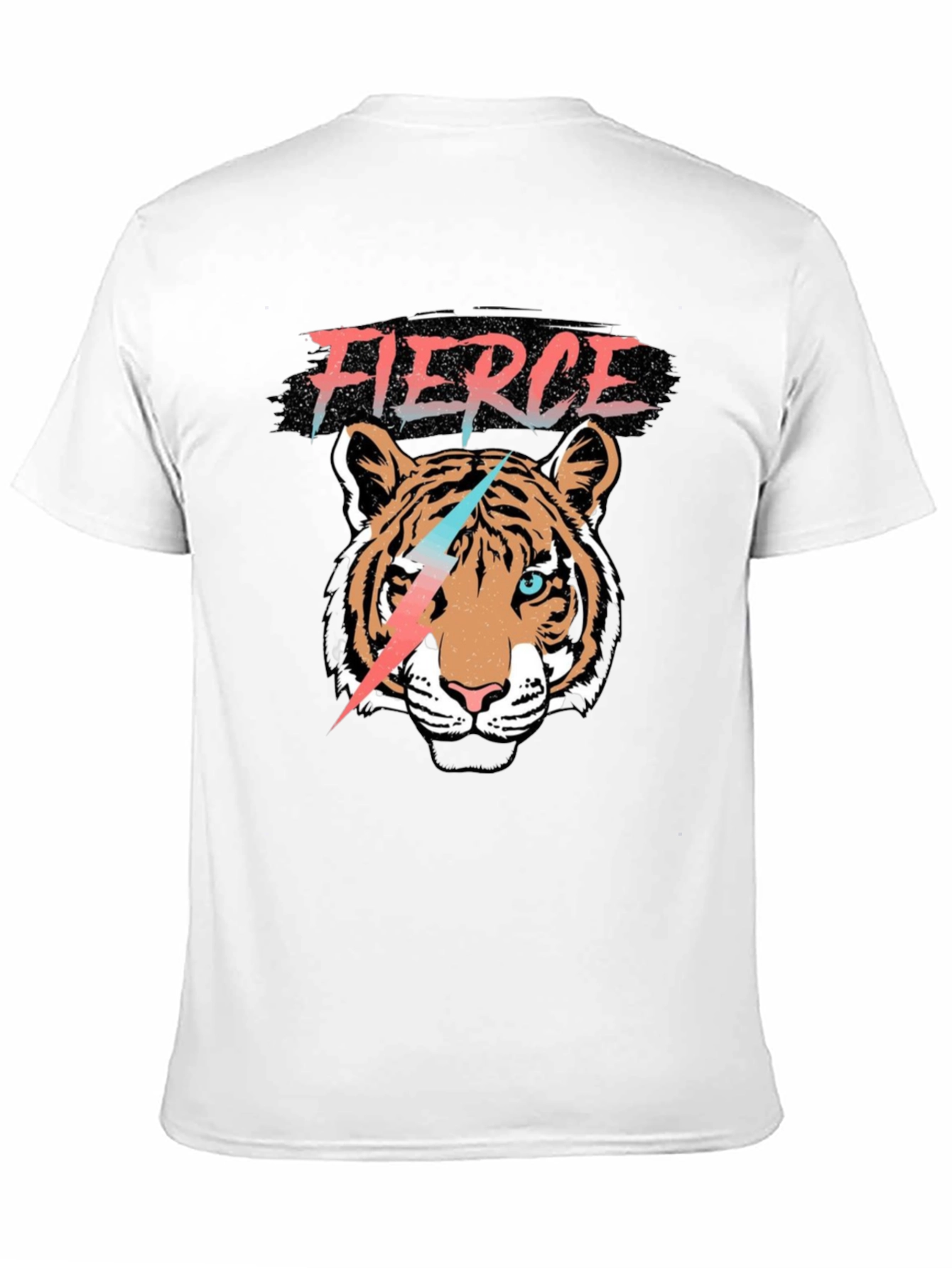 Black Fierce Tiger Graphic Tee - Stylish Men's Black T-Shirt view 11