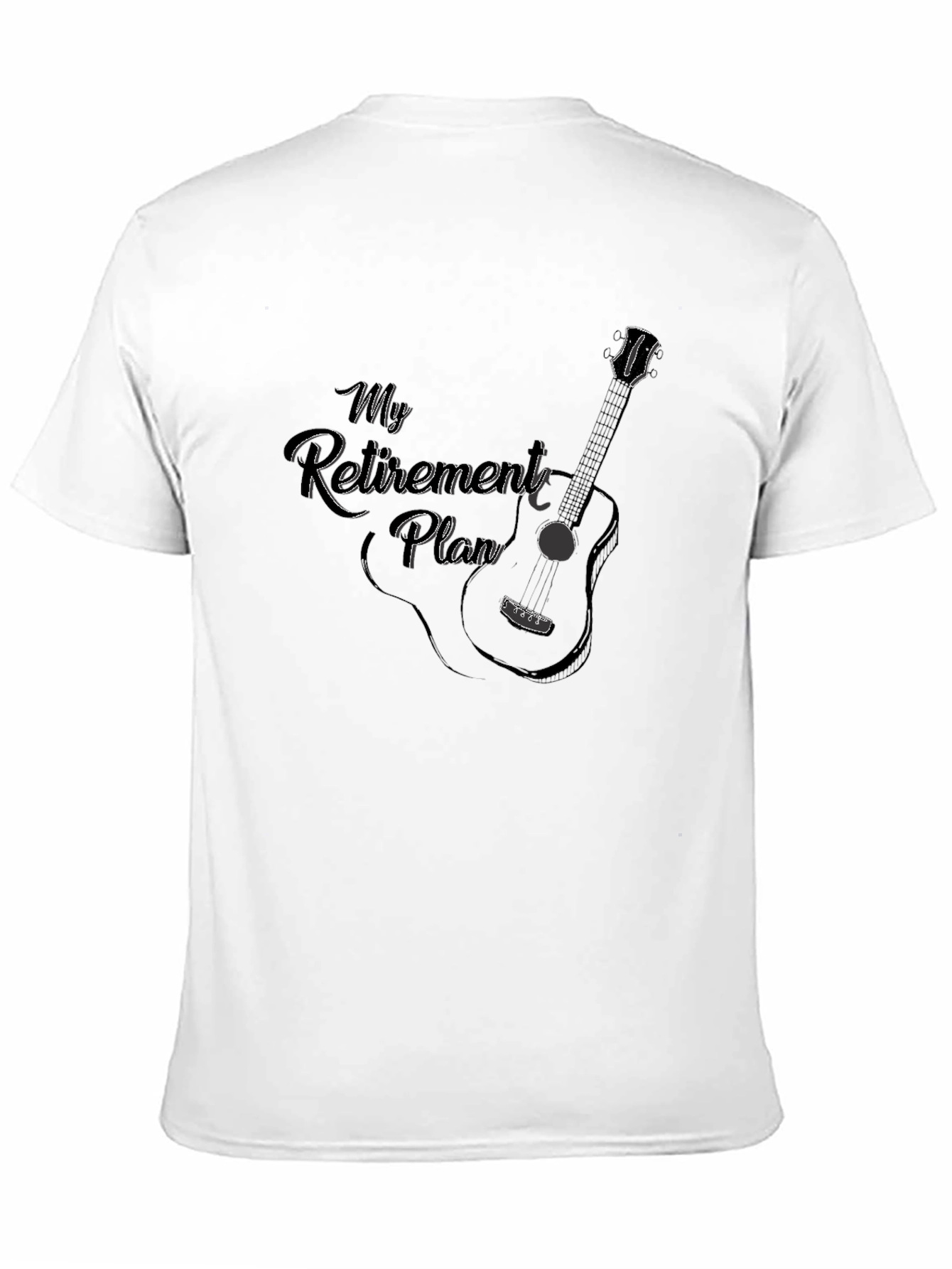 Black My Retirement Plan Guitar Graphic T-Shirt view 11
