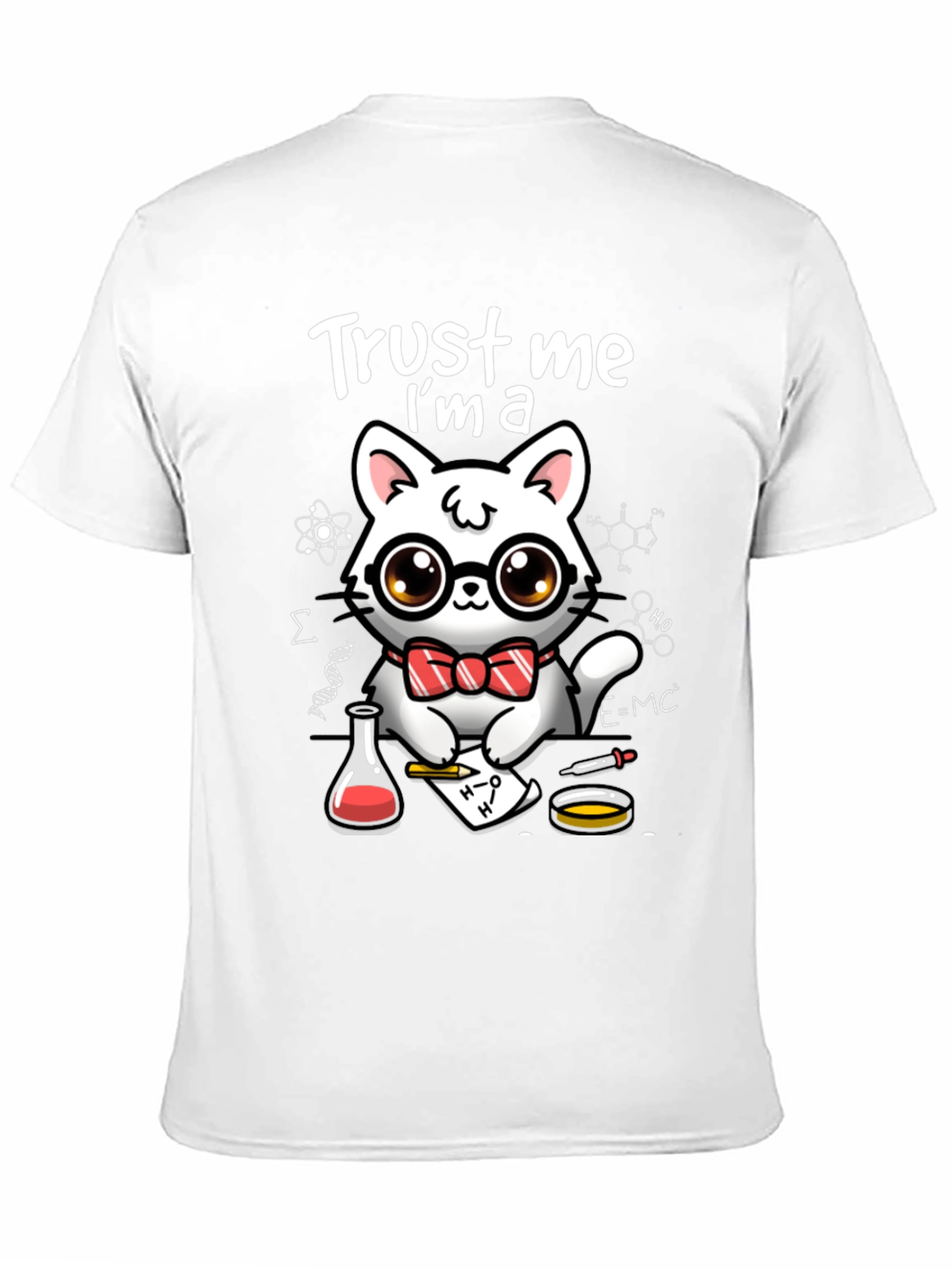 Black Trust Me, I'm a Scientist Cat Graphic T-Shirt view 11