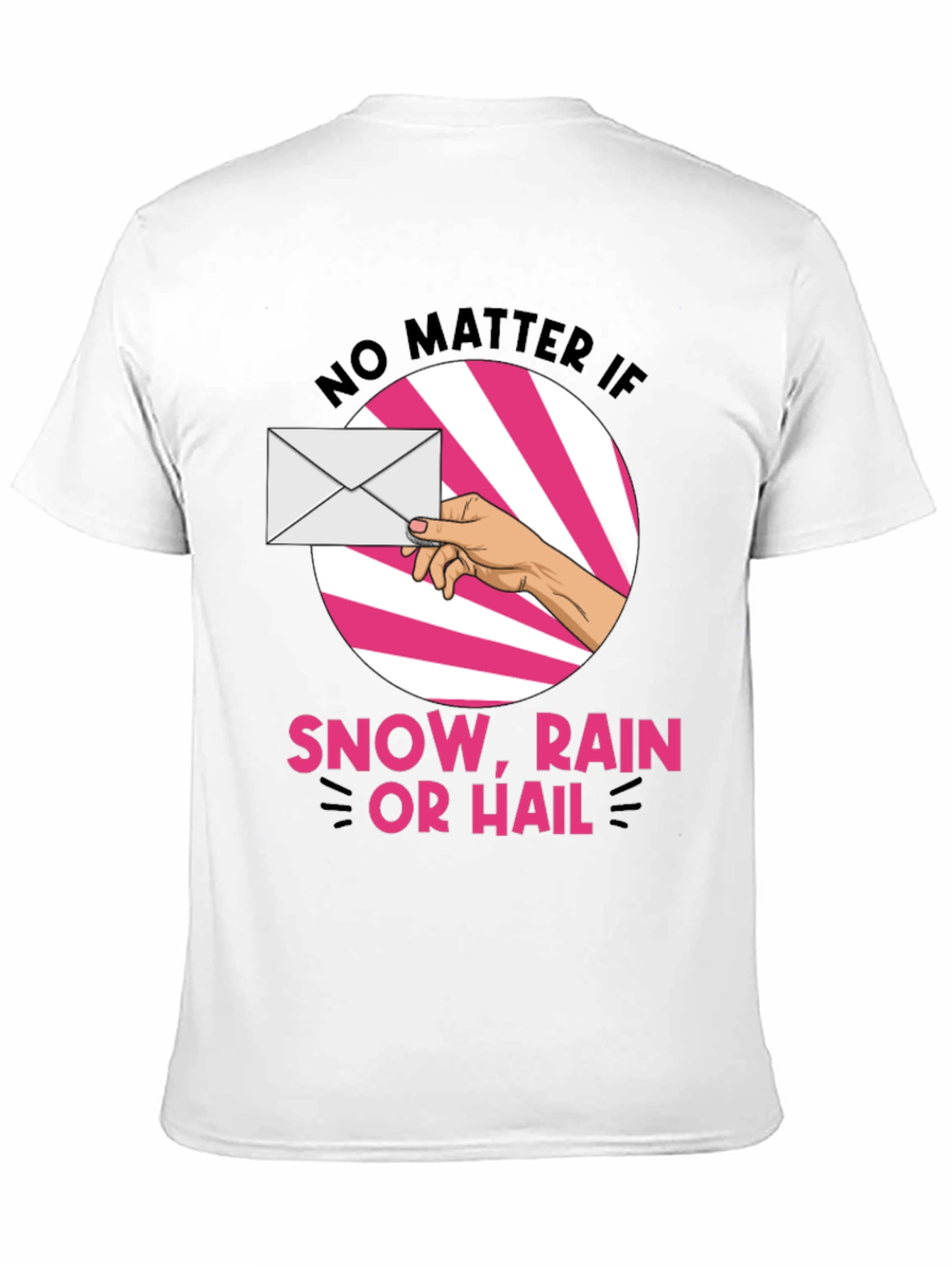 Black Mail Carrier T-Shirt: Snow, Rain or Hail view 11