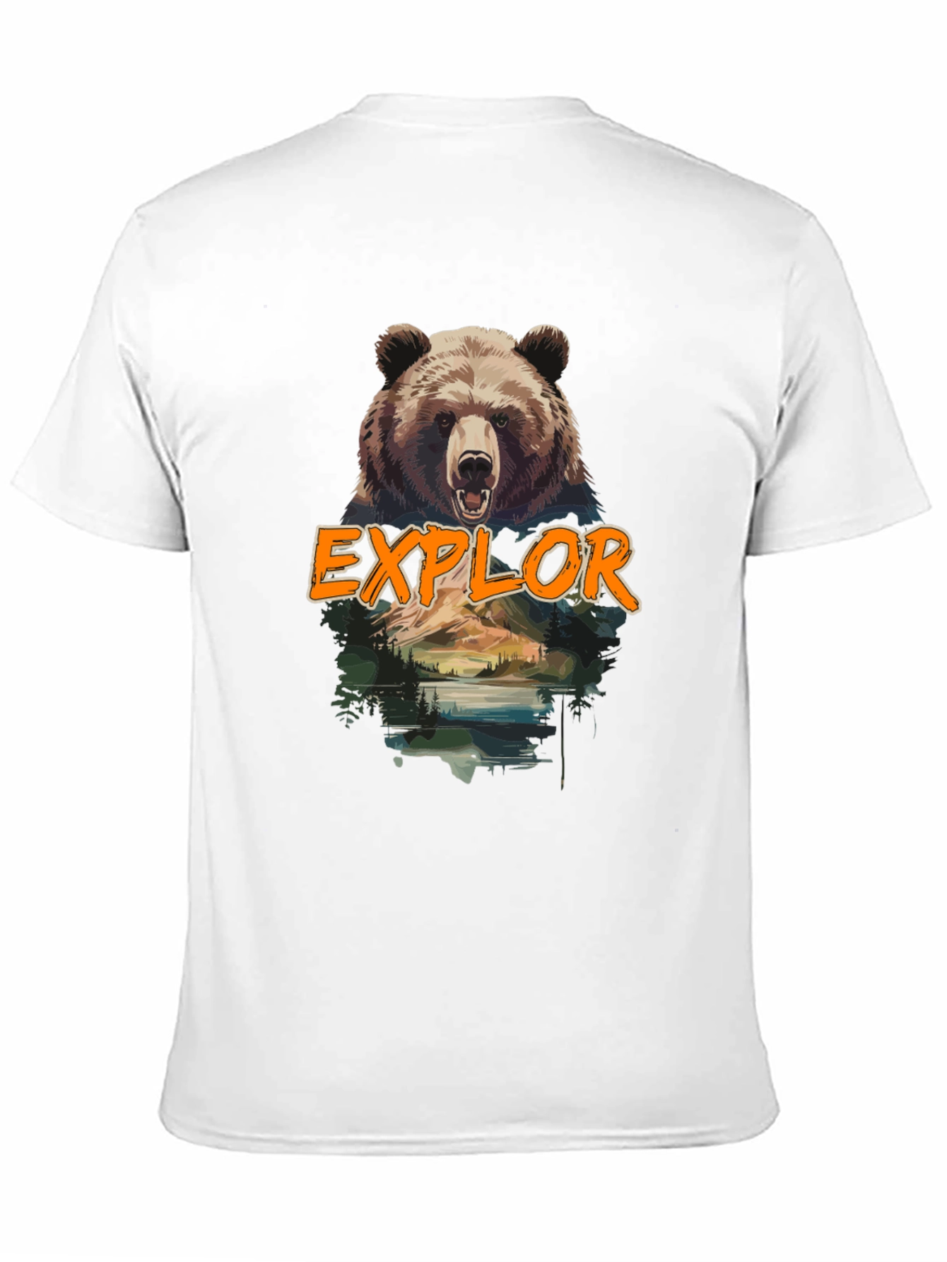 Black Explore Bear Graphic Tee - Nature Adventure Shirt view 11