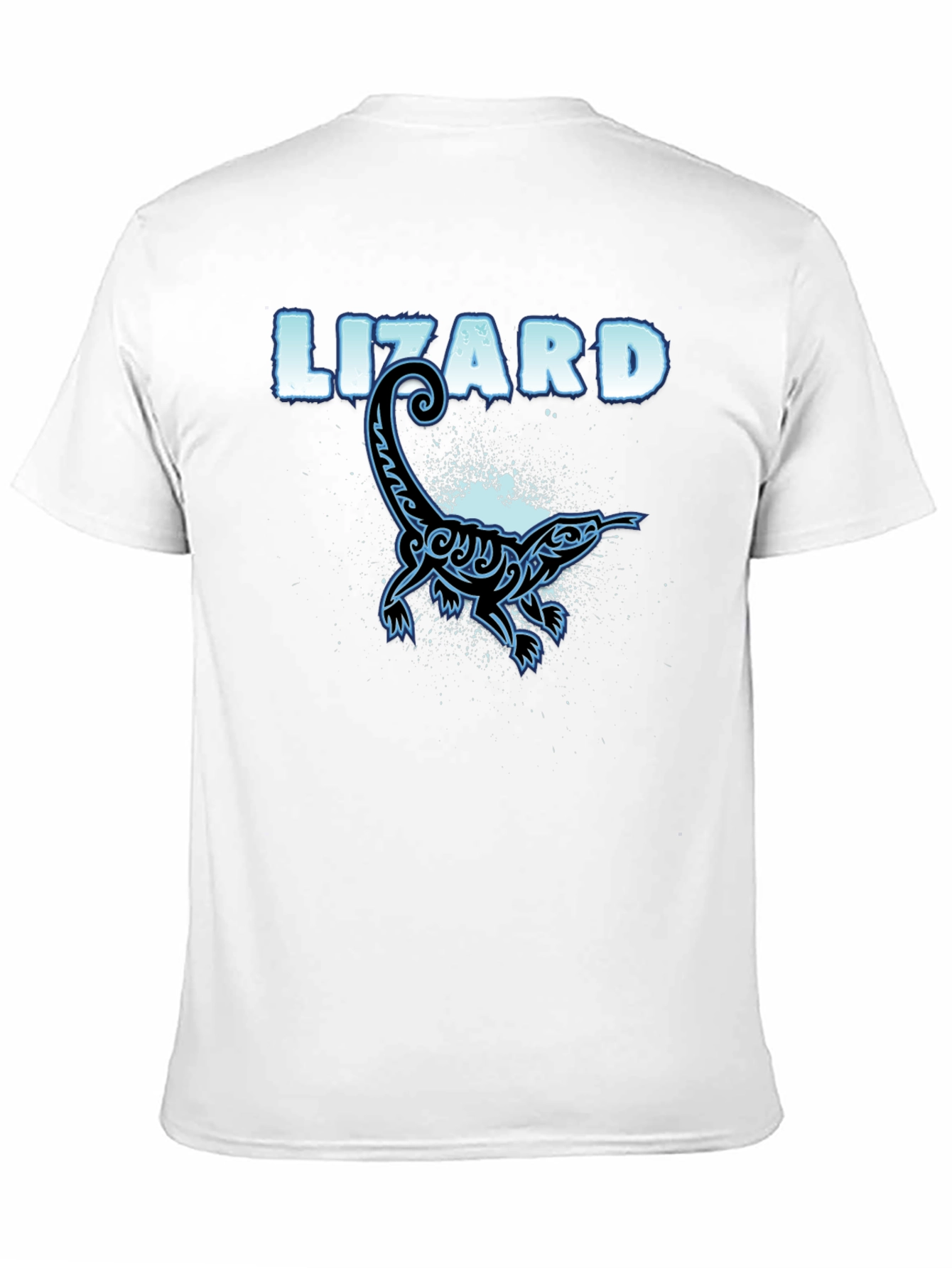 Black Cool Lizard Graphic T-Shirt - Black Cotton Tee view 11