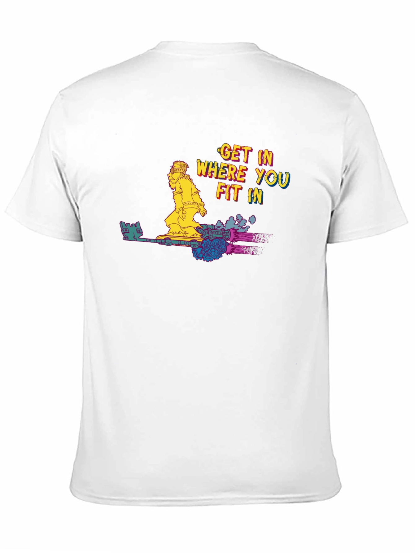 Black Get In Where You Fit In T-Shirt view 11