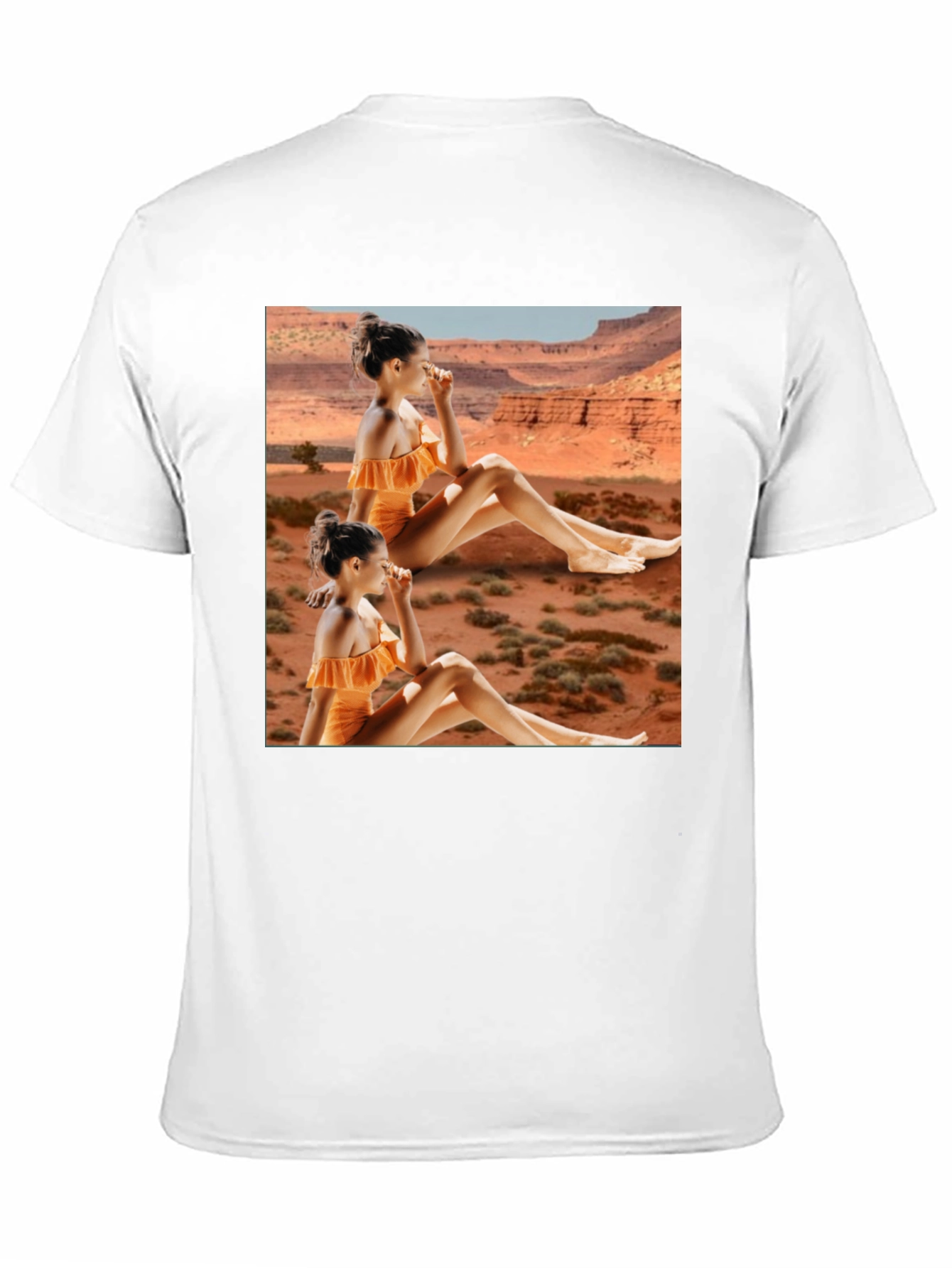 Black Trendy Black T-Shirt with Unique Desert Graphic Design view 11