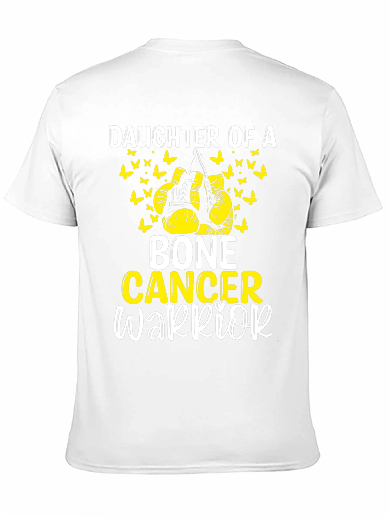 Black Bone Cancer Warrior Daughter T-Shirt view 11
