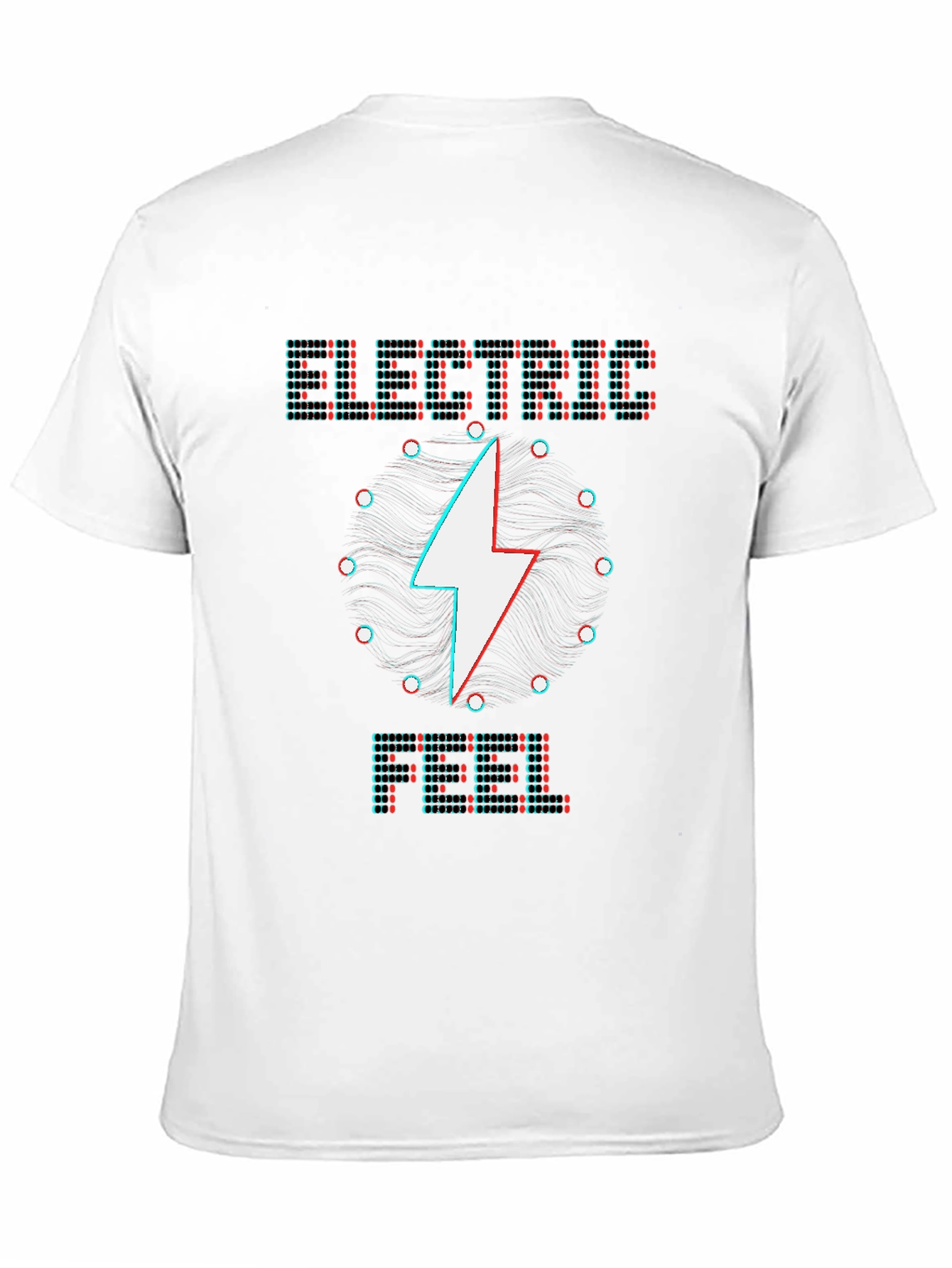 Black Electric Pixel Glitch T-Shirt - Unique Graphic Tee view 11
