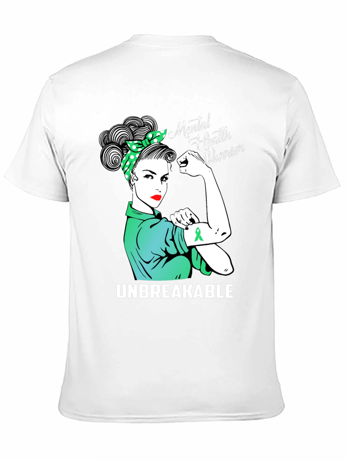 Black Mental Health Warrior Unbreakable T-Shirt view 11