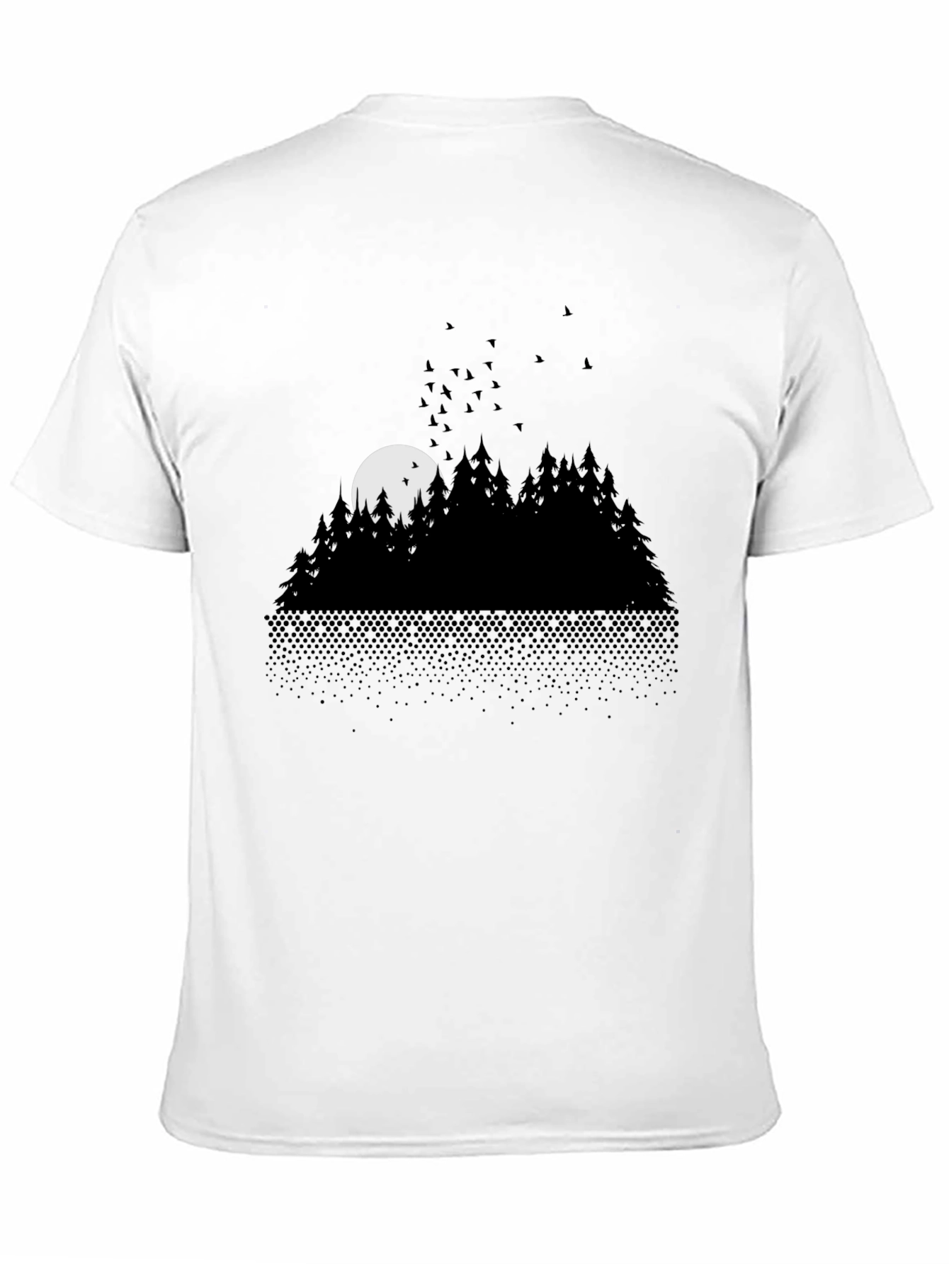 Black Midnight Forest Graphic Tee - Black view 11