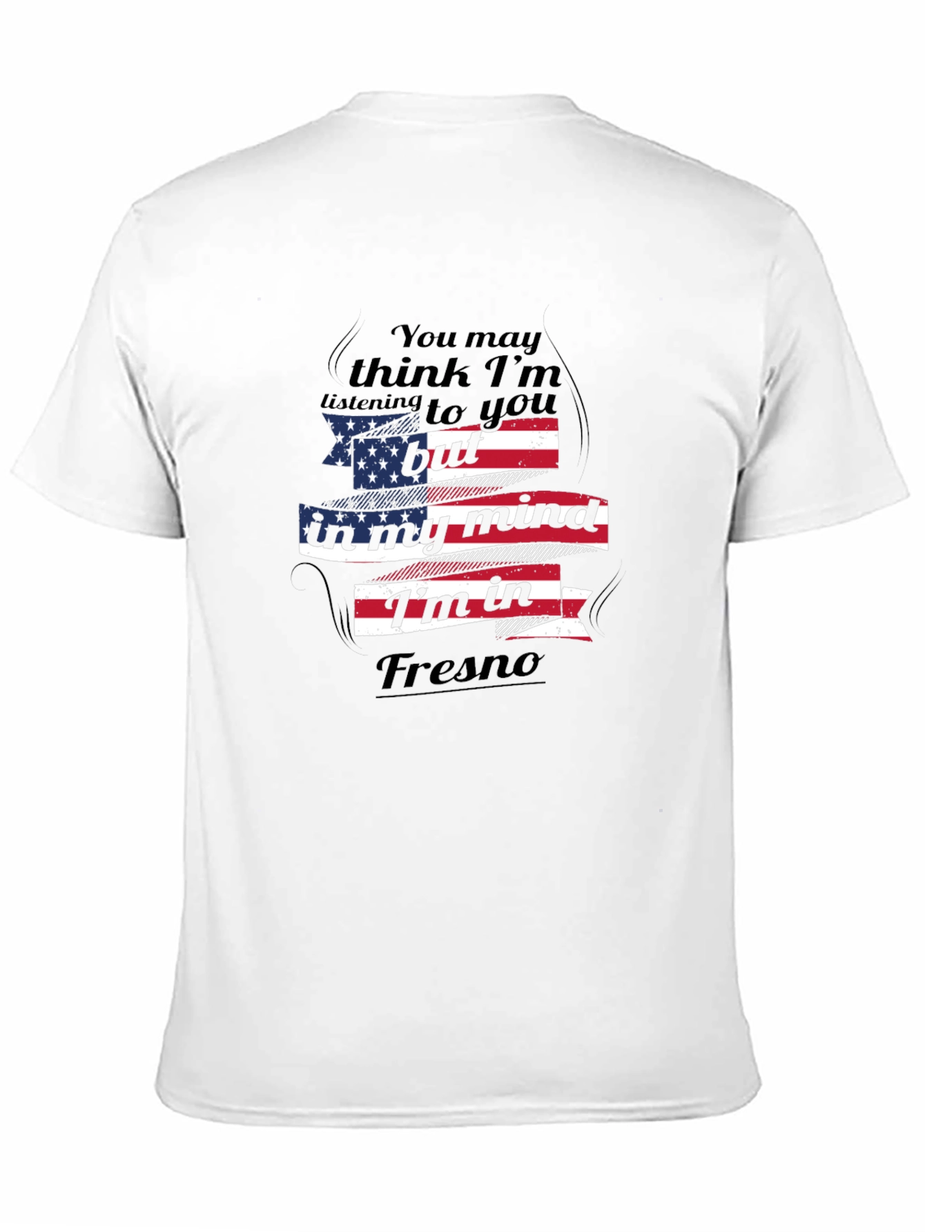 Black Fresno Mind T-Shirt: Patriotic Graphic Tee for Casual Wear view 11