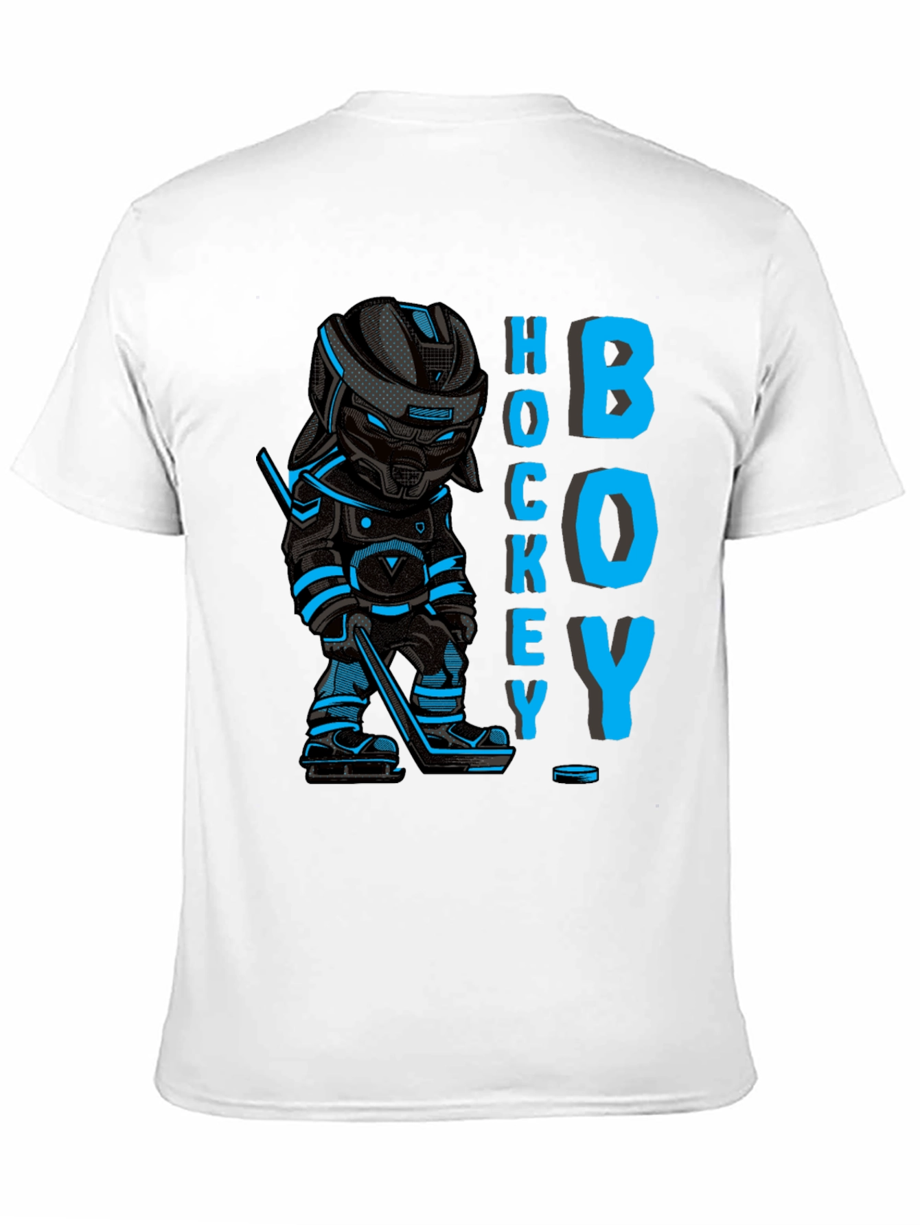 Black Hockey Boy Graphic T-Shirt view 11