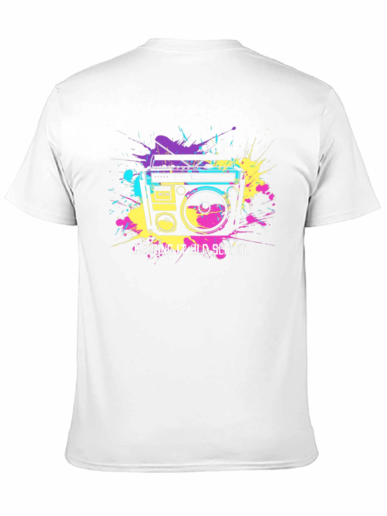 Black Retro Boombox Graphic Tee - Keeping it Old School Style view 11