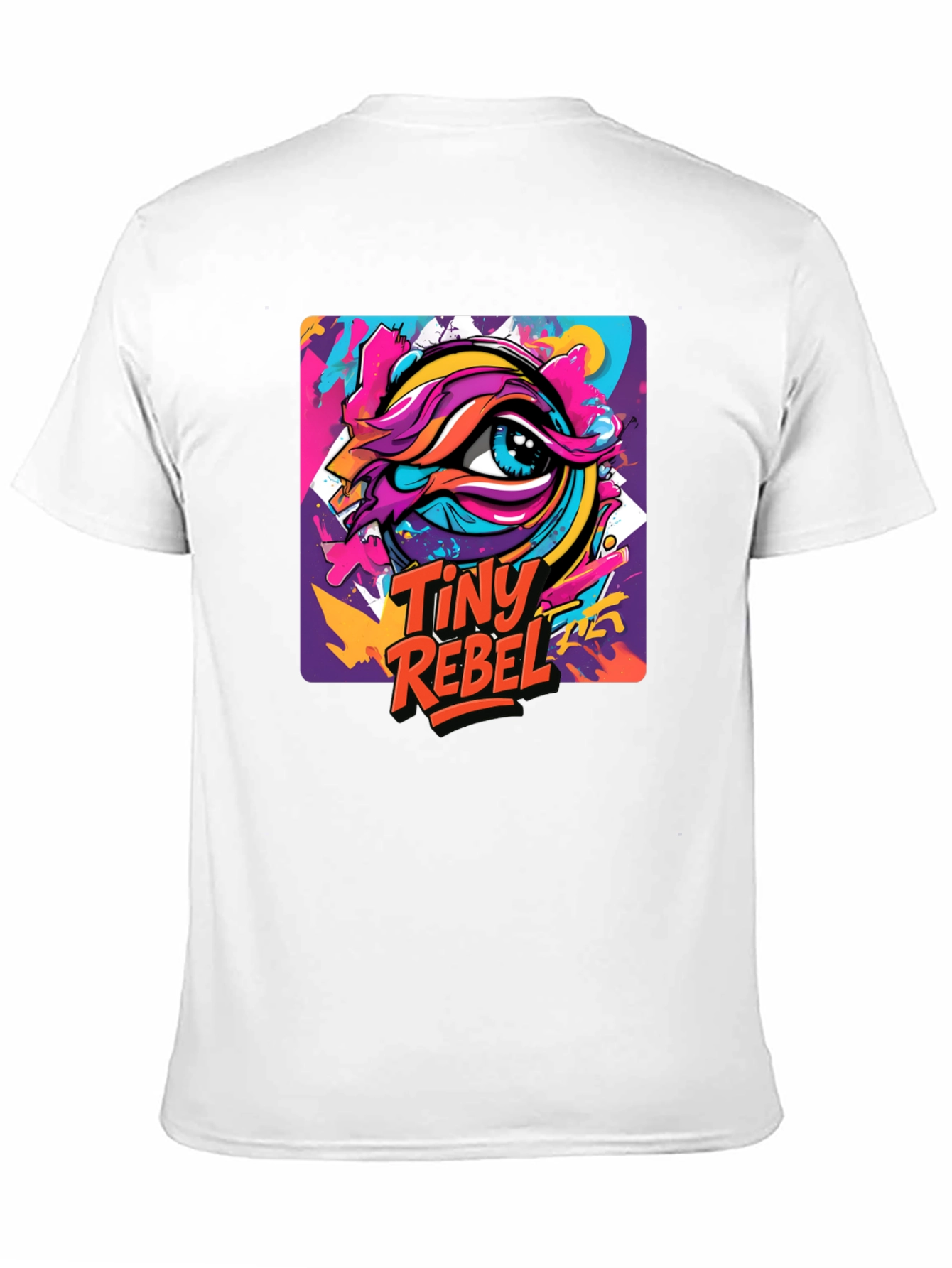 Black Tiny Rebel Eye Graphic Black T-Shirt view 11