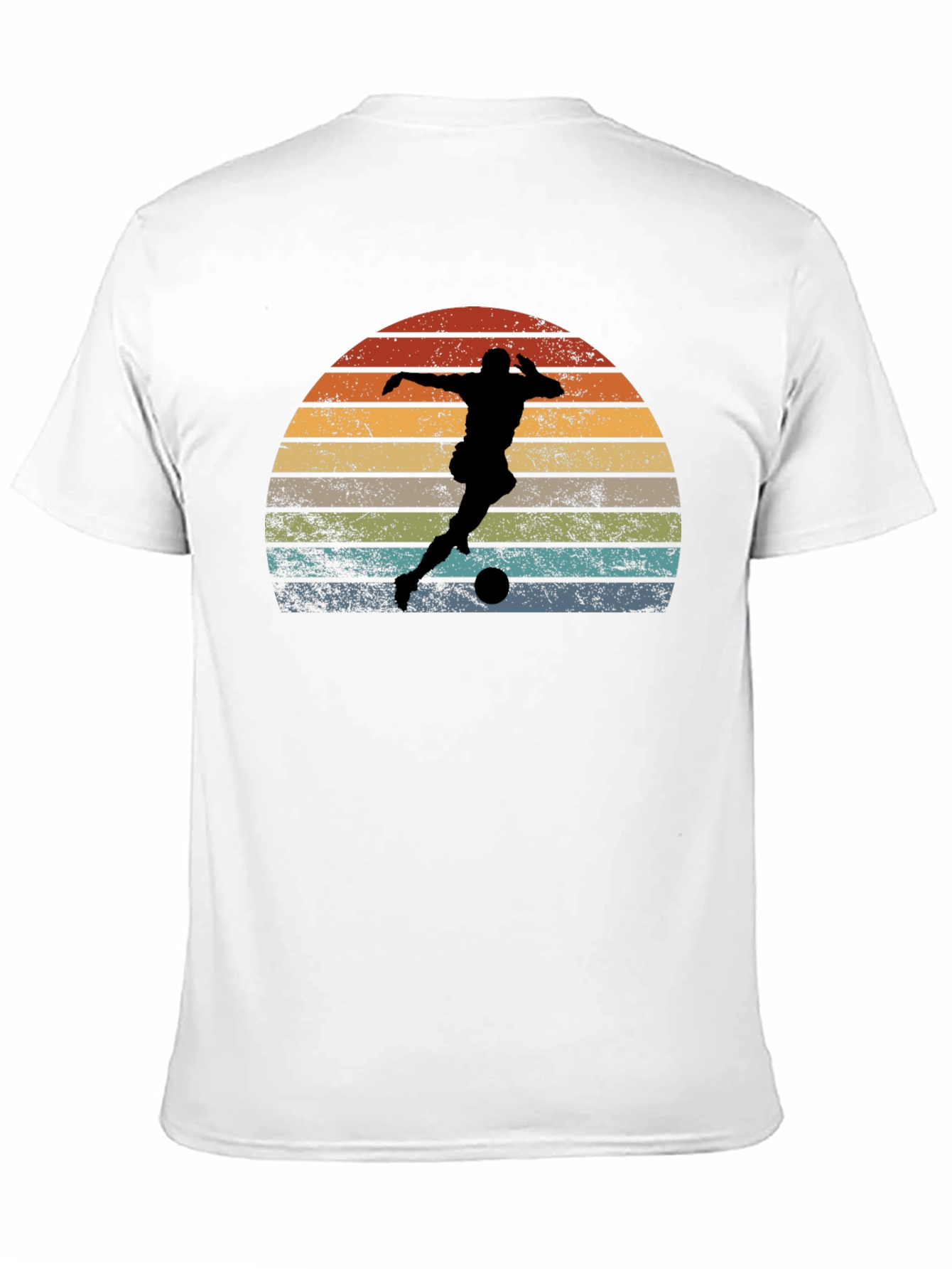 Black Retro Soccer Player Graphic Tee view 11