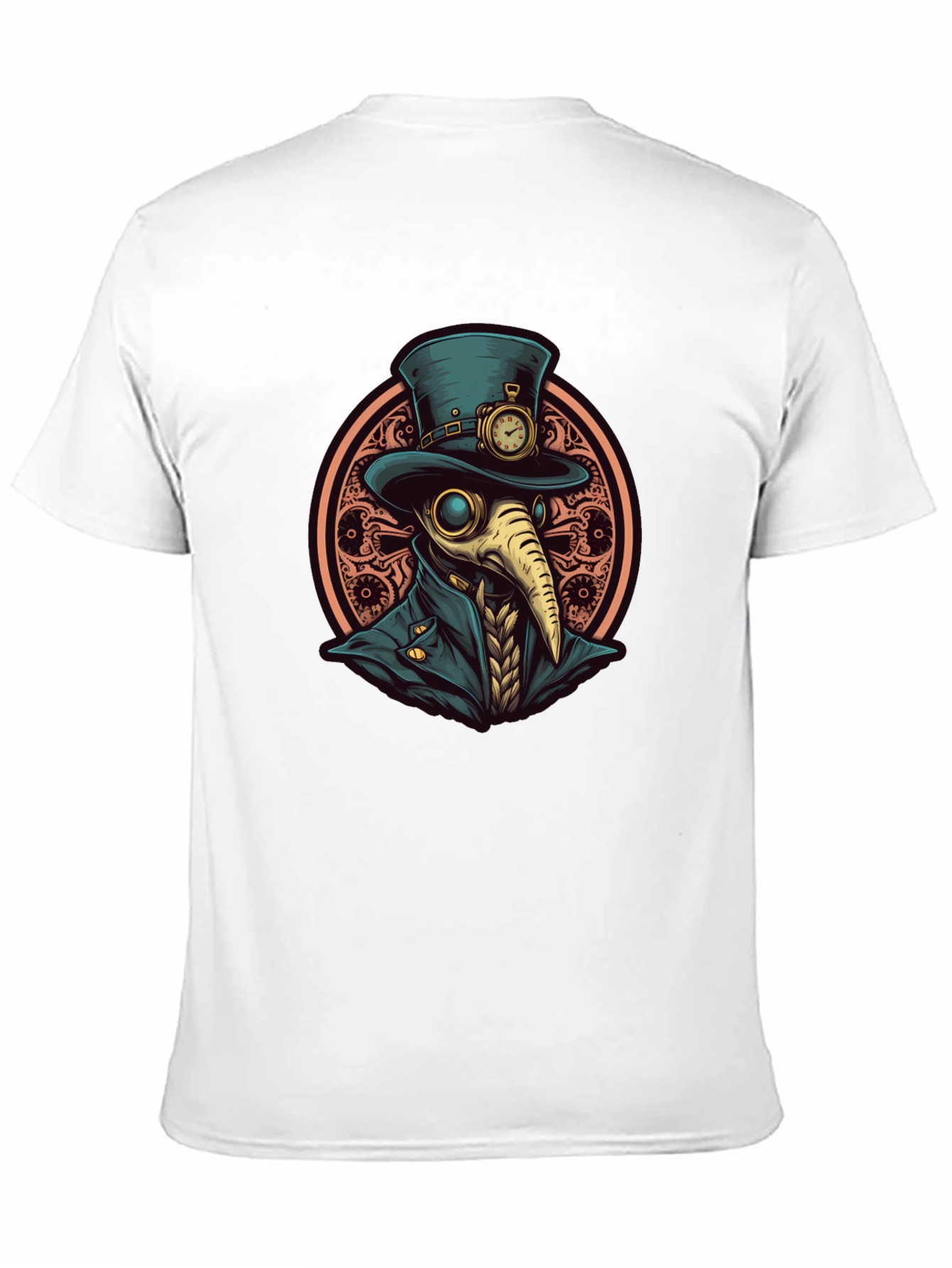 Black Steampunk Plague Doctor Graphic Tee - Black view 11