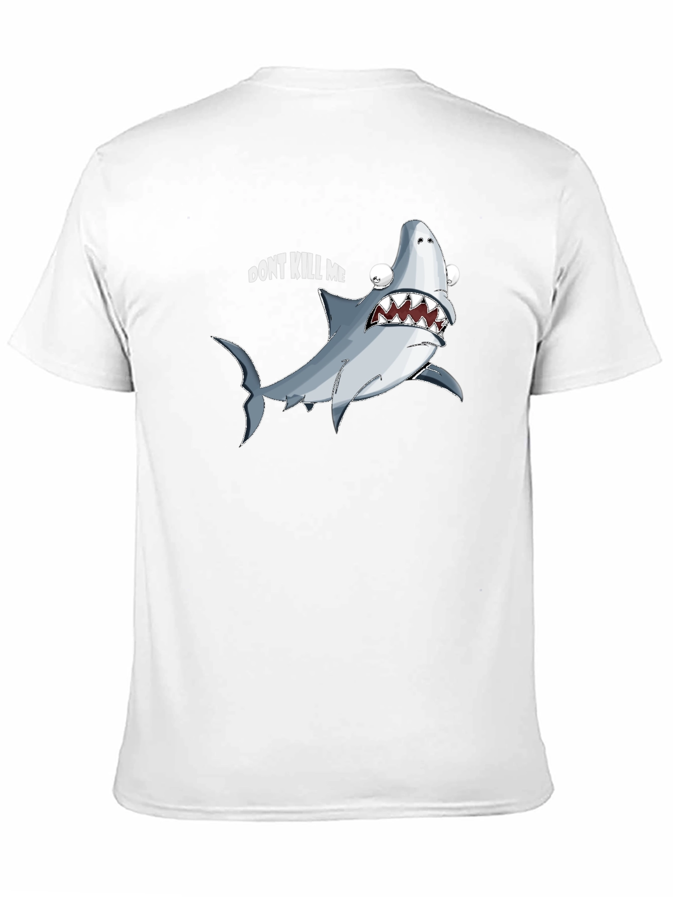 Black Funny Shark Graphic Tee - "Don't Kill Me" view 11