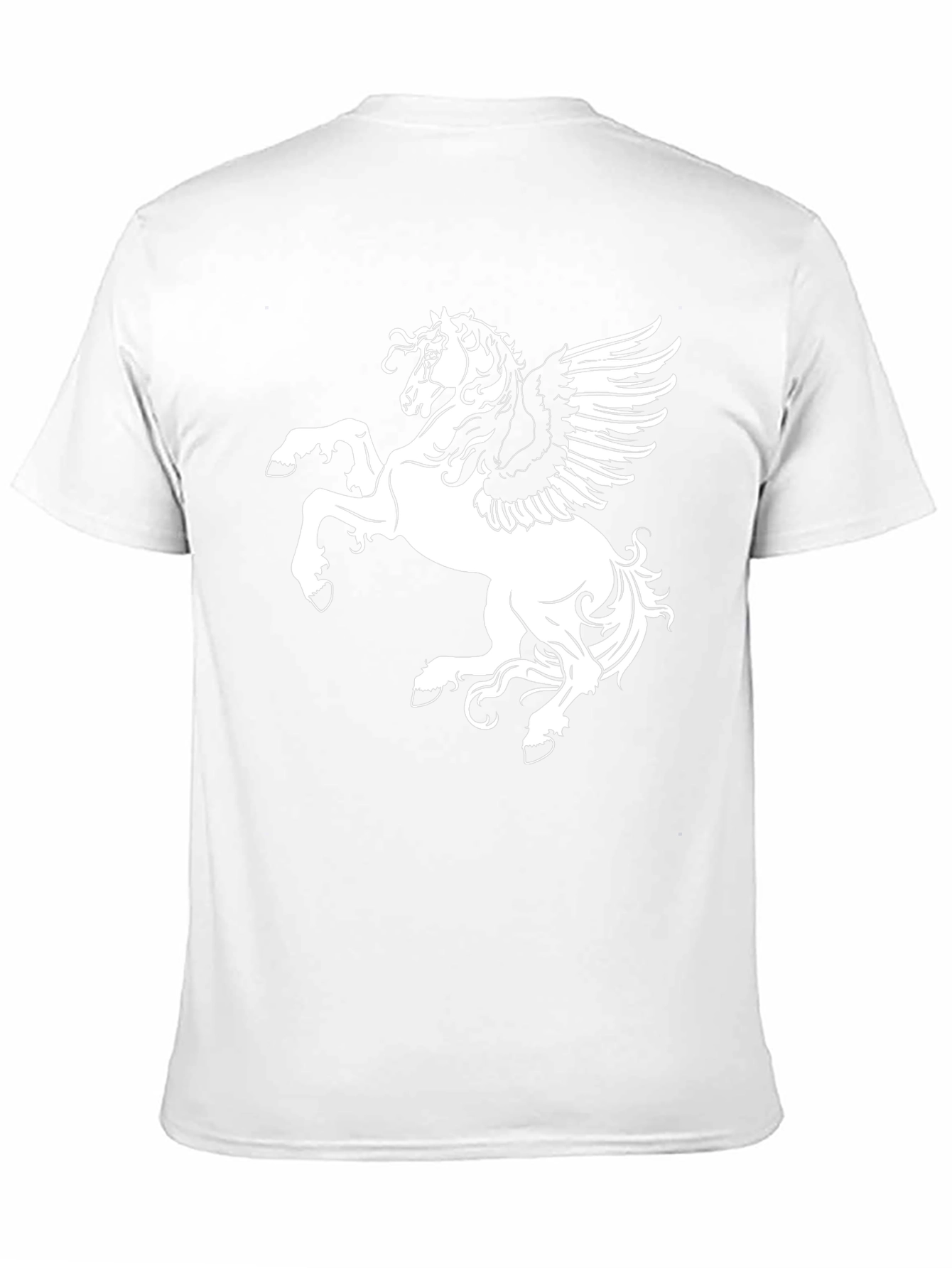 Black Black Pegasus Graphic Tee | Men's Casual Shirt view 11