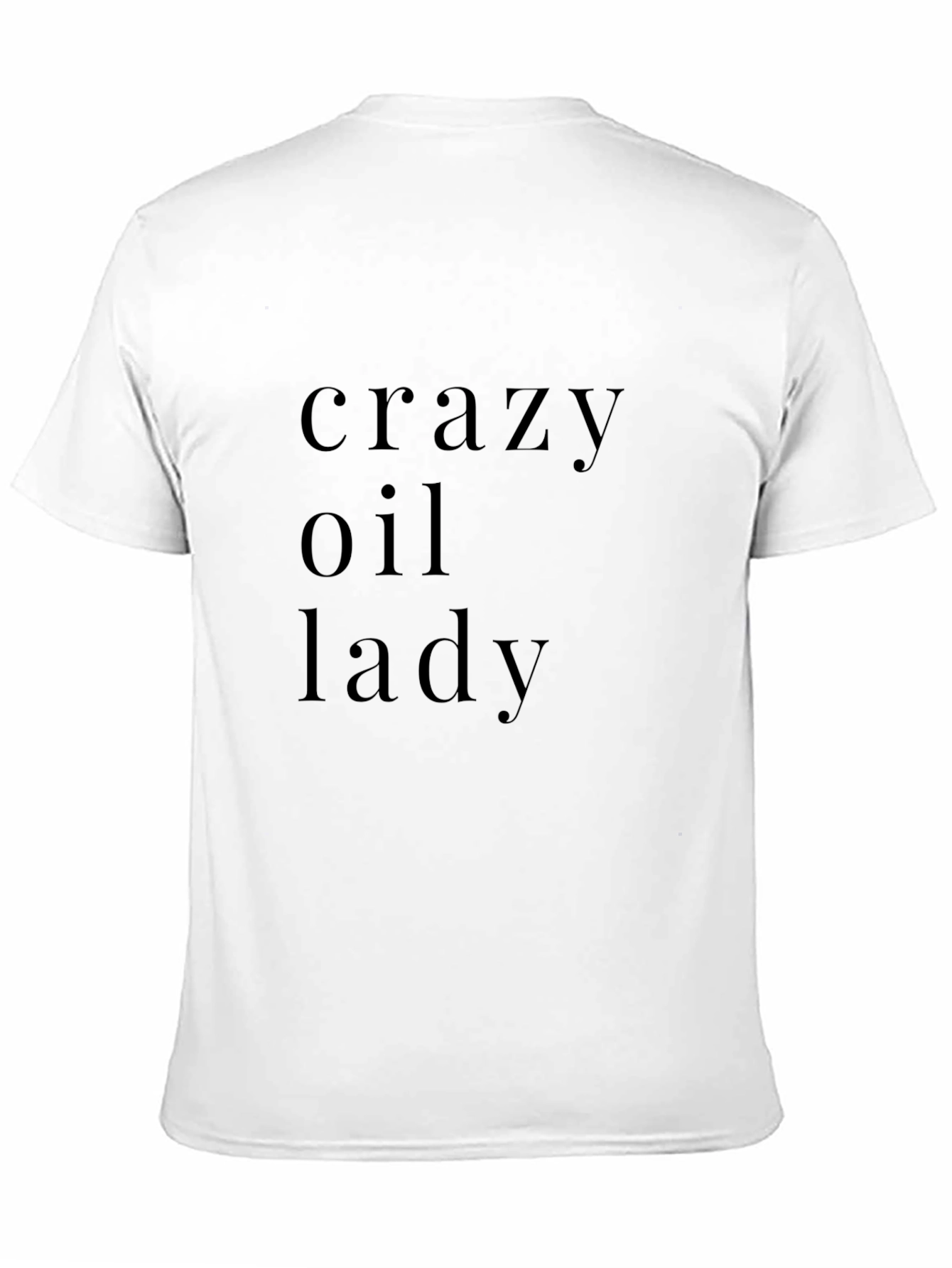 Black Crazy Oil Lady Graphic Tee - Black Crew Neck T-Shirt view 11