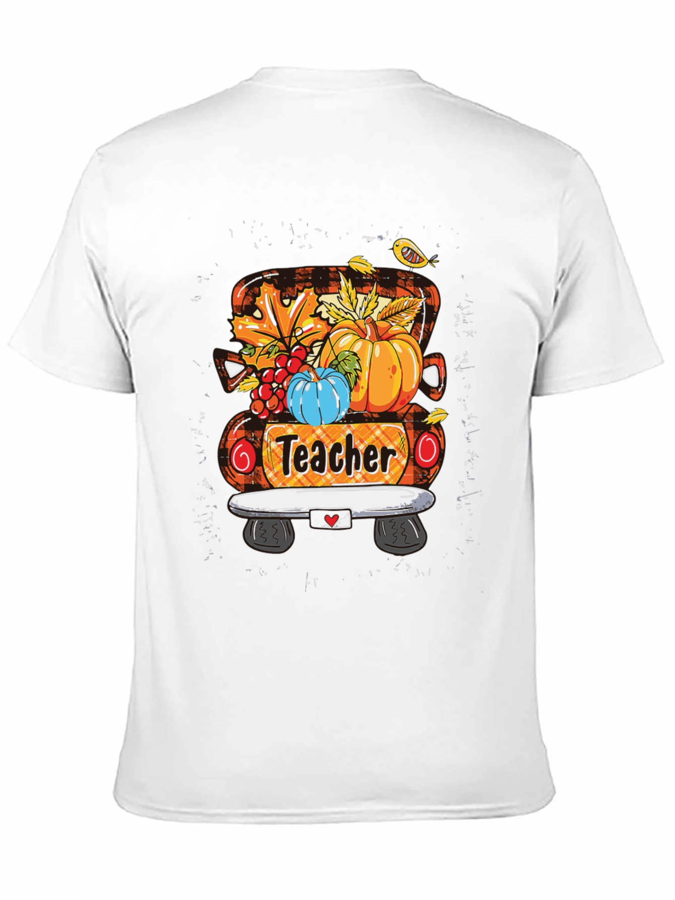 Black Teacher Fall Truck T-Shirt view 11