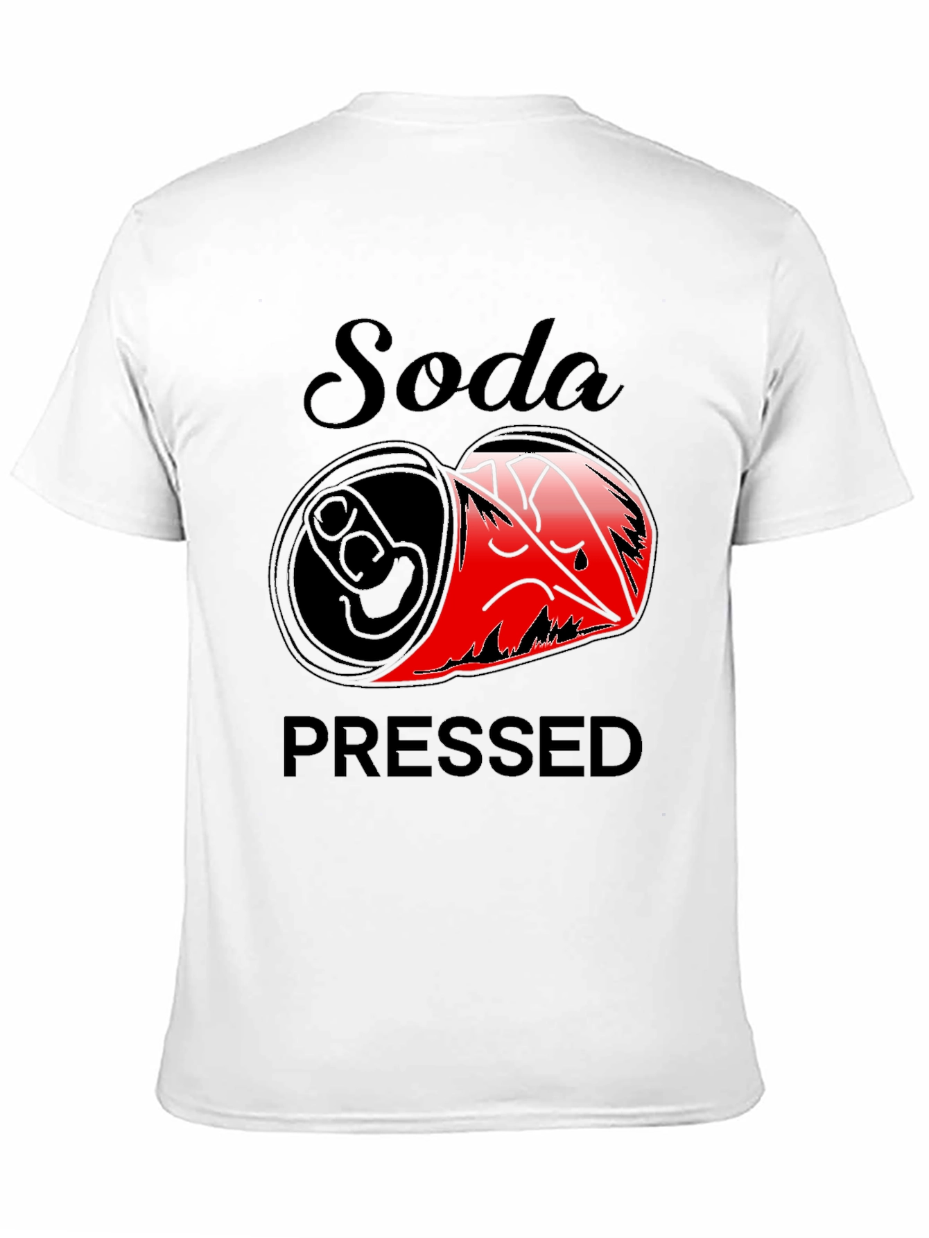Black Soda Pressed Graphic Tee - Funny Pun T-Shirt view 11