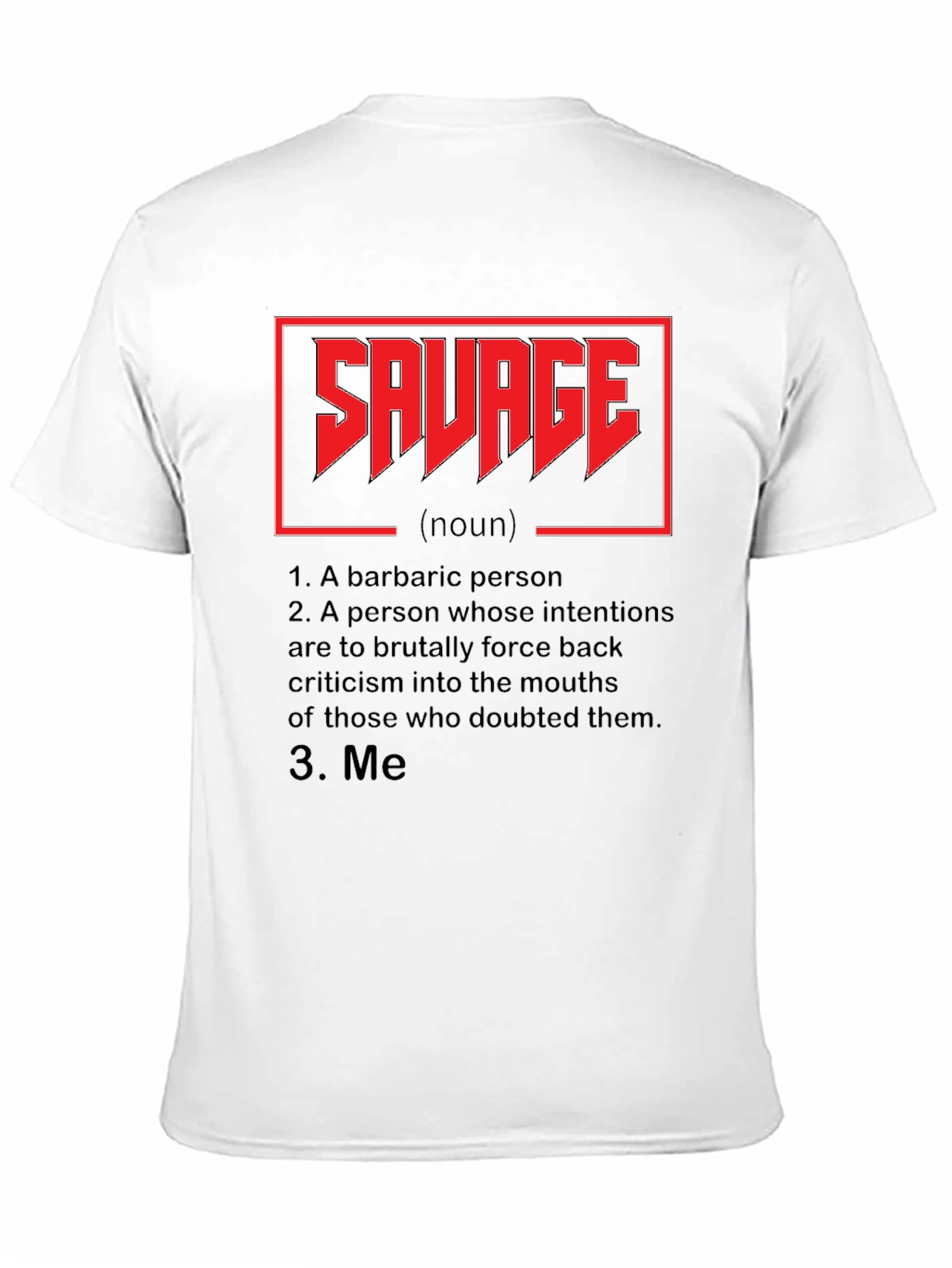 Black Savage Definition Graphic Tee - Black view 11