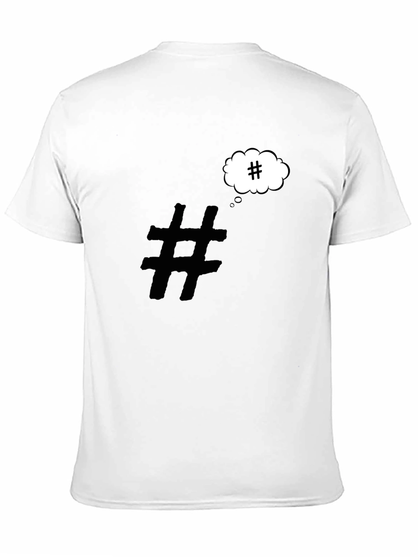 Black Hashtag Mind T-Shirt - Black Cotton Graphic Tee view 11